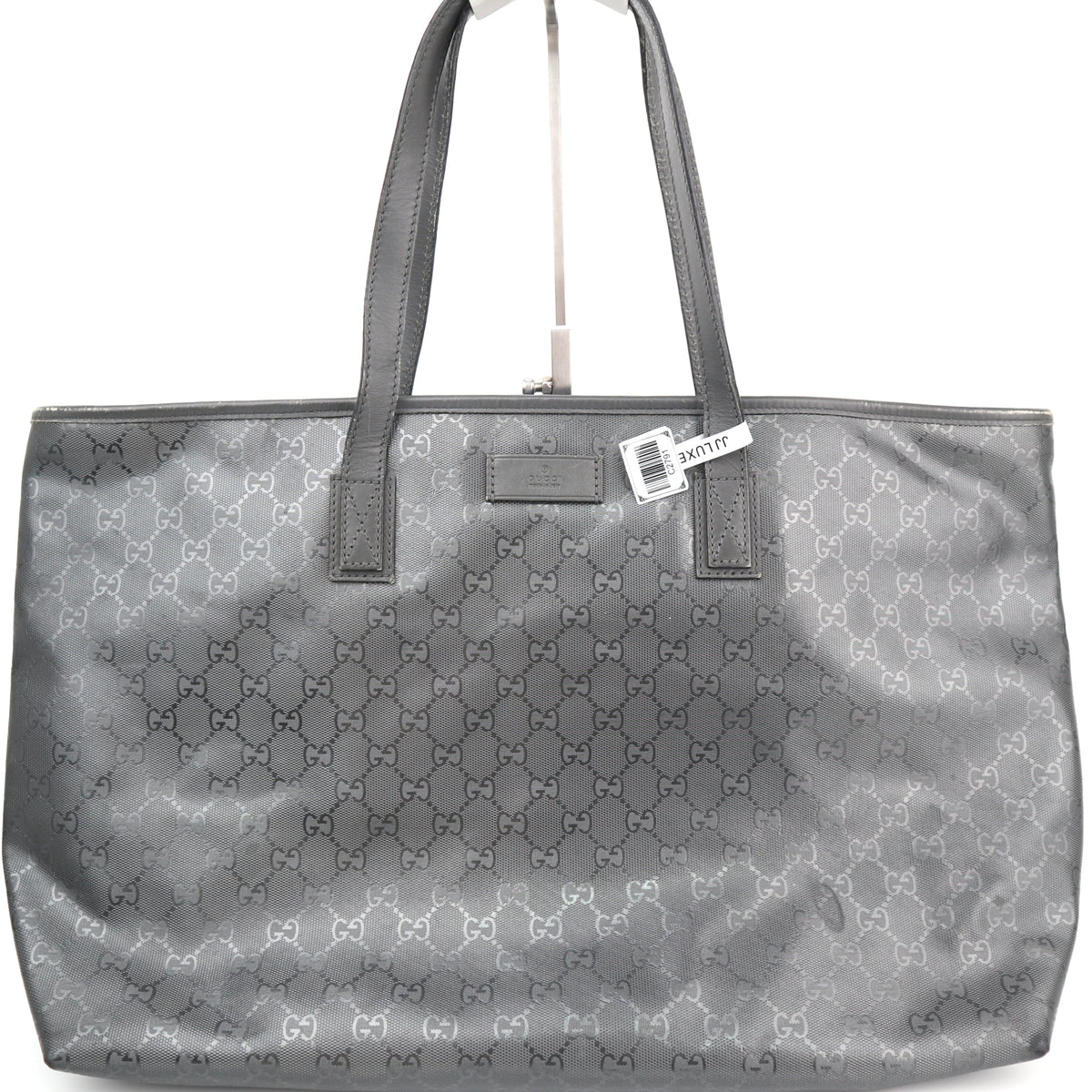 C2791 Gucci Tote Bag GG Imprimé PVC Large Grey | Pre-Owned Very Good Grey Coated PVC/GG, GG Imprimé