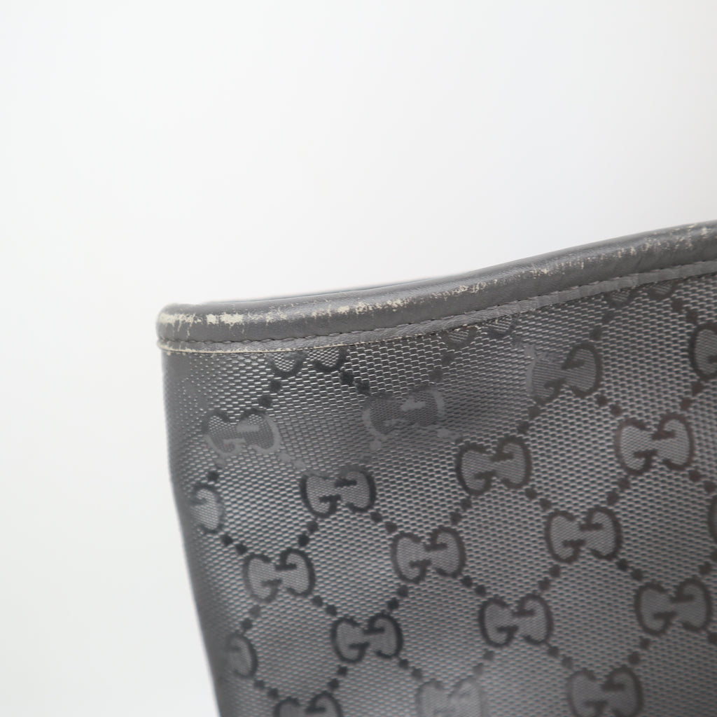 C2791 Gucci Tote Bag GG Imprimé PVC Large Grey | Pre-Owned Very Good Grey Coated PVC/GG, GG Imprimé