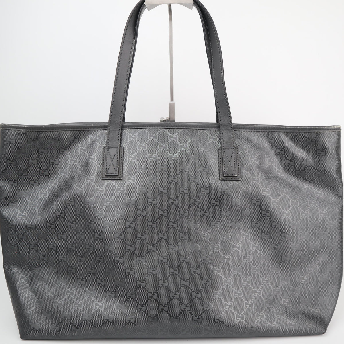 C2791 Gucci Tote Bag GG Imprimé PVC Large Grey | Pre-Owned Very Good Grey Coated PVC/GG, GG Imprimé