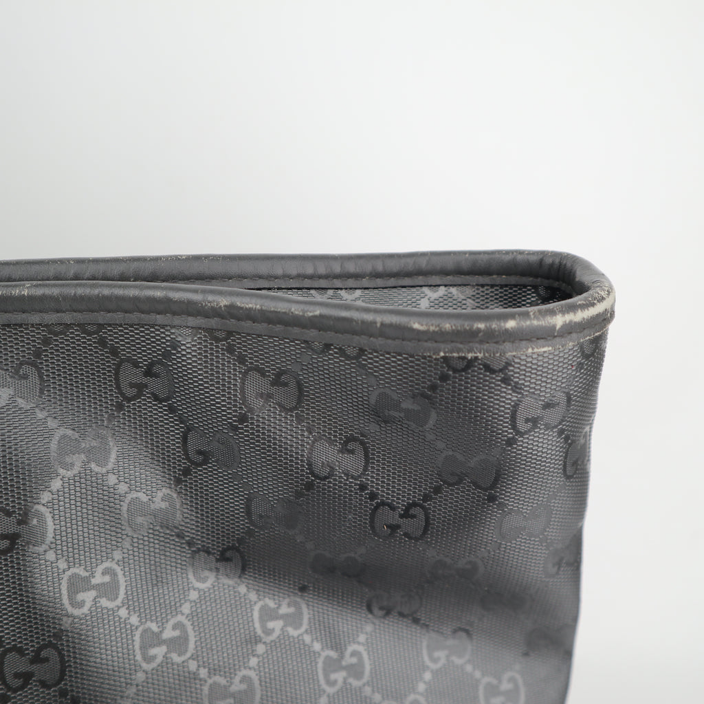 C2791 Gucci Tote Bag GG Imprimé PVC Large Grey | Pre-Owned Very Good Grey Coated PVC/GG, GG Imprimé