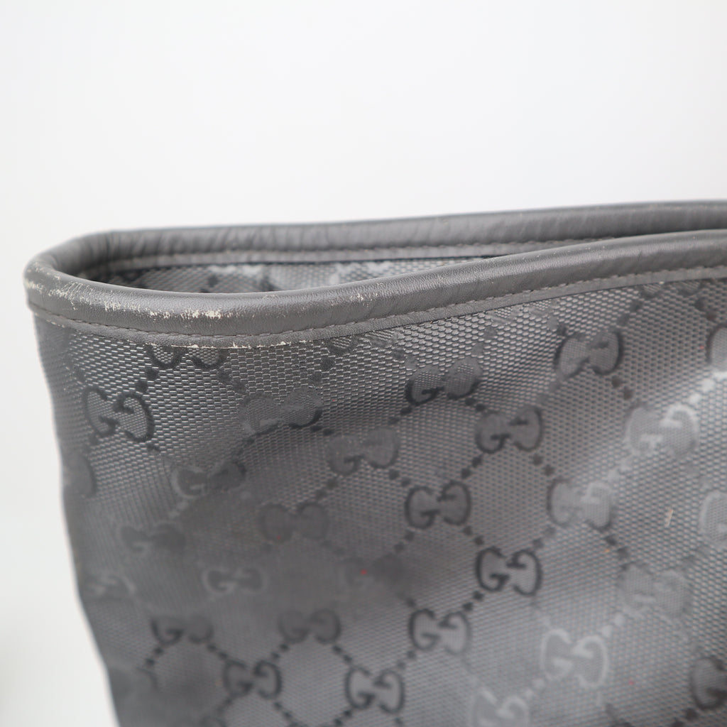 C2791 Gucci Tote Bag GG Imprimé PVC Large Grey | Pre-Owned Very Good Grey Coated PVC/GG, GG Imprimé
