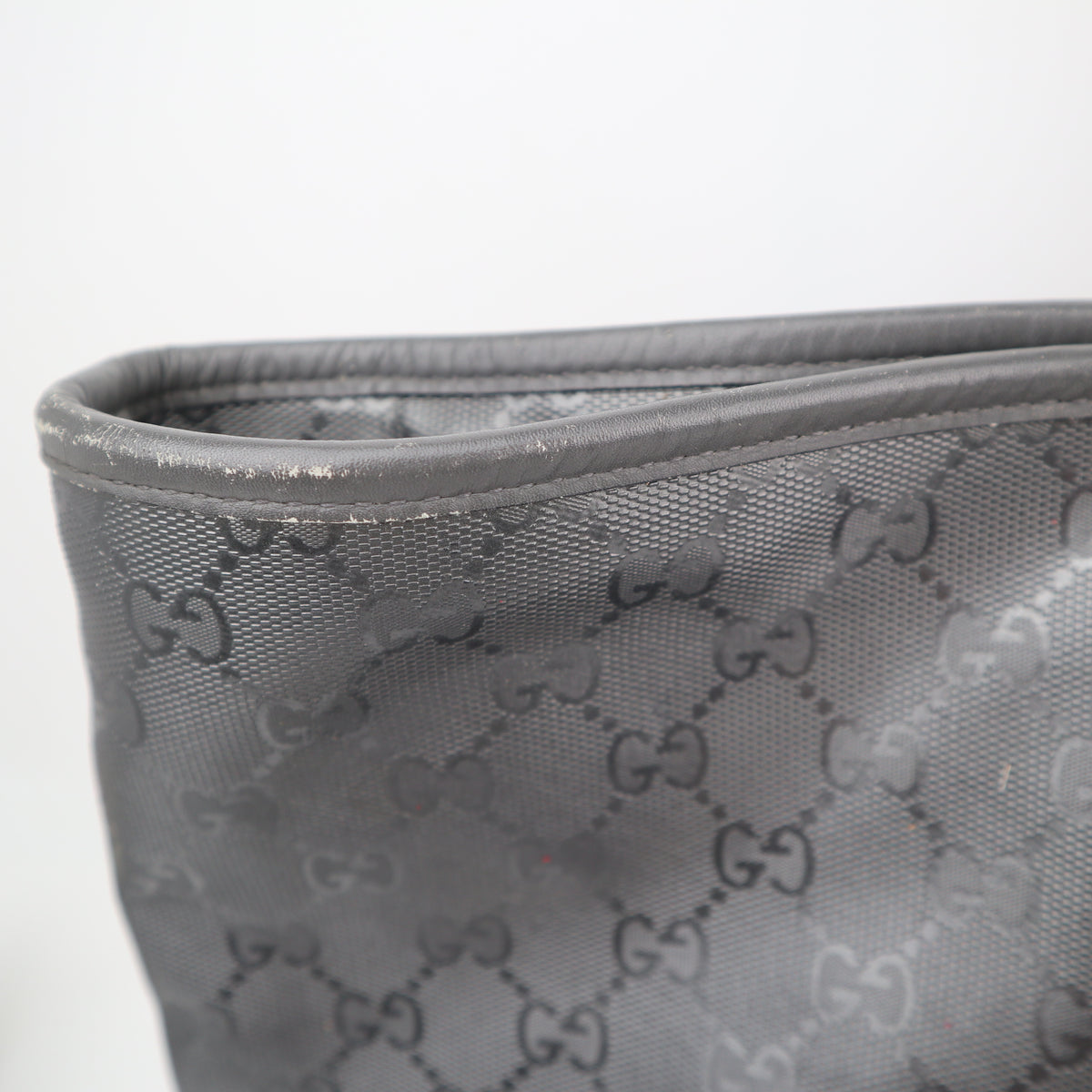 C2791 Gucci Tote Bag GG Imprimé PVC Large Grey | Pre-Owned Very Good Grey Coated PVC/GG, GG Imprimé