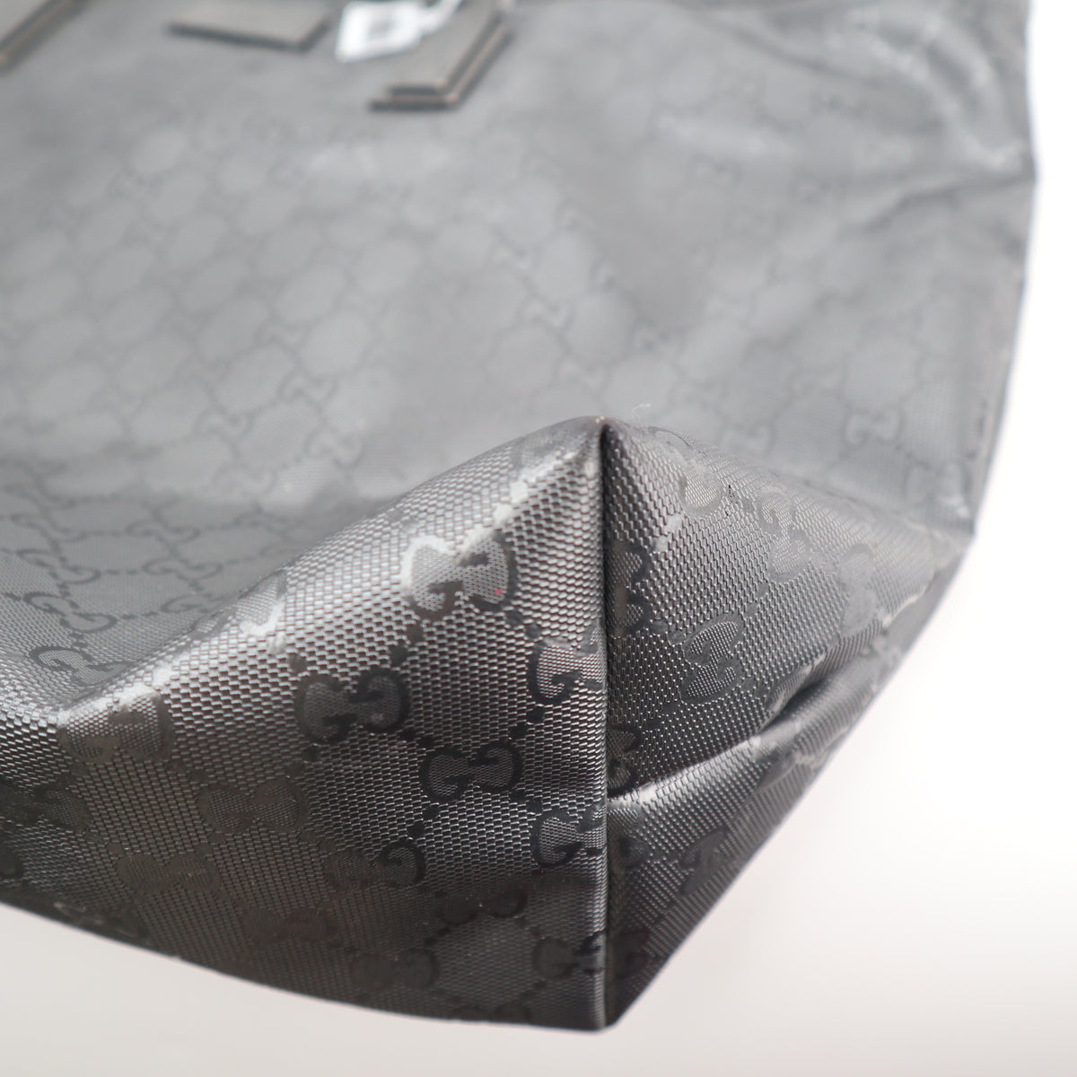 C2791 Gucci Tote Bag GG Imprimé PVC Large Grey | Pre-Owned Very Good Grey Coated PVC/GG, GG Imprimé