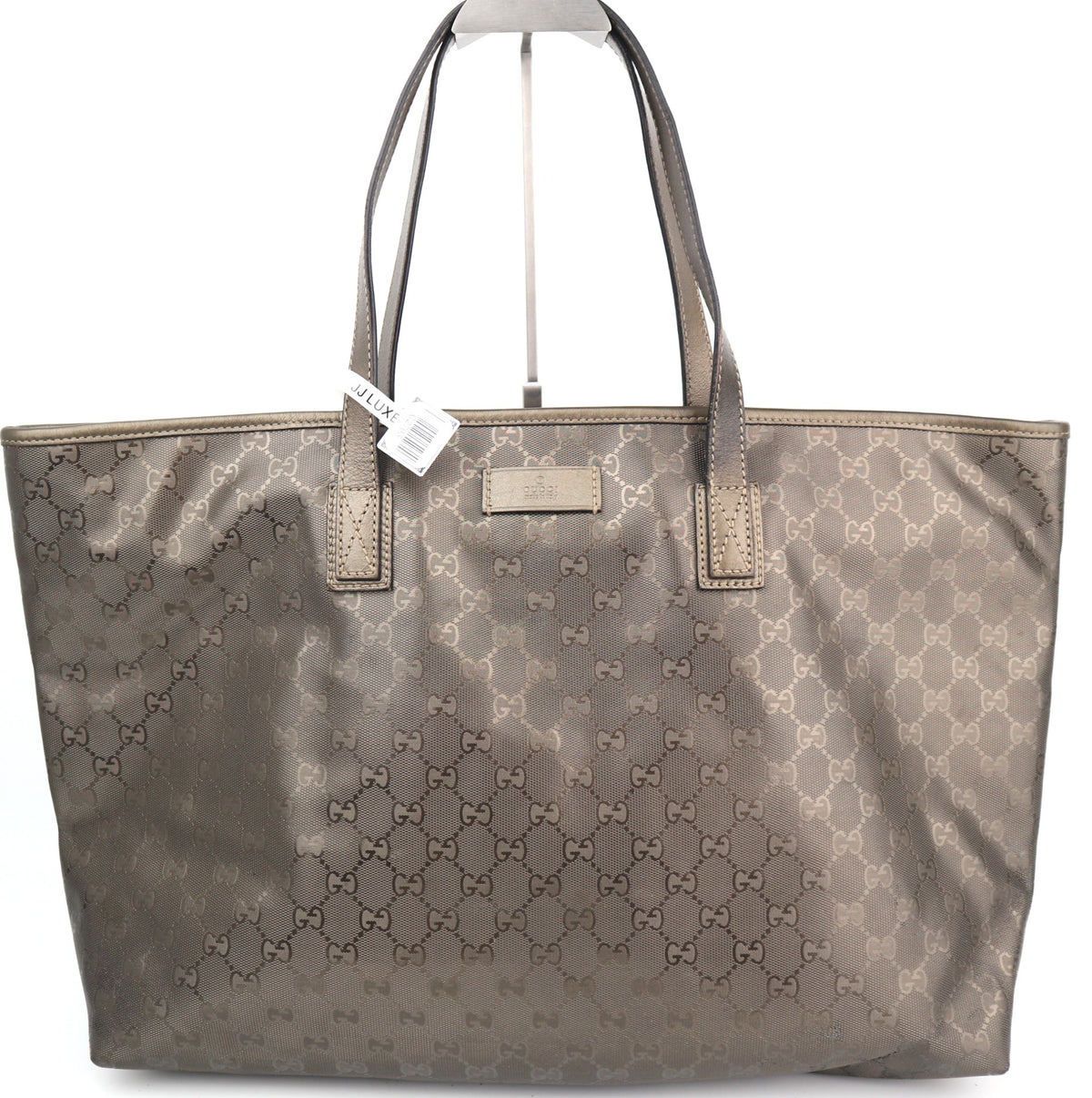 C2793 Gucci Tote Bag GG Imprimé PVC Large Bronze | Pre-Owned Very Good Bronze Coated PVC/GG, GG Imprimé
