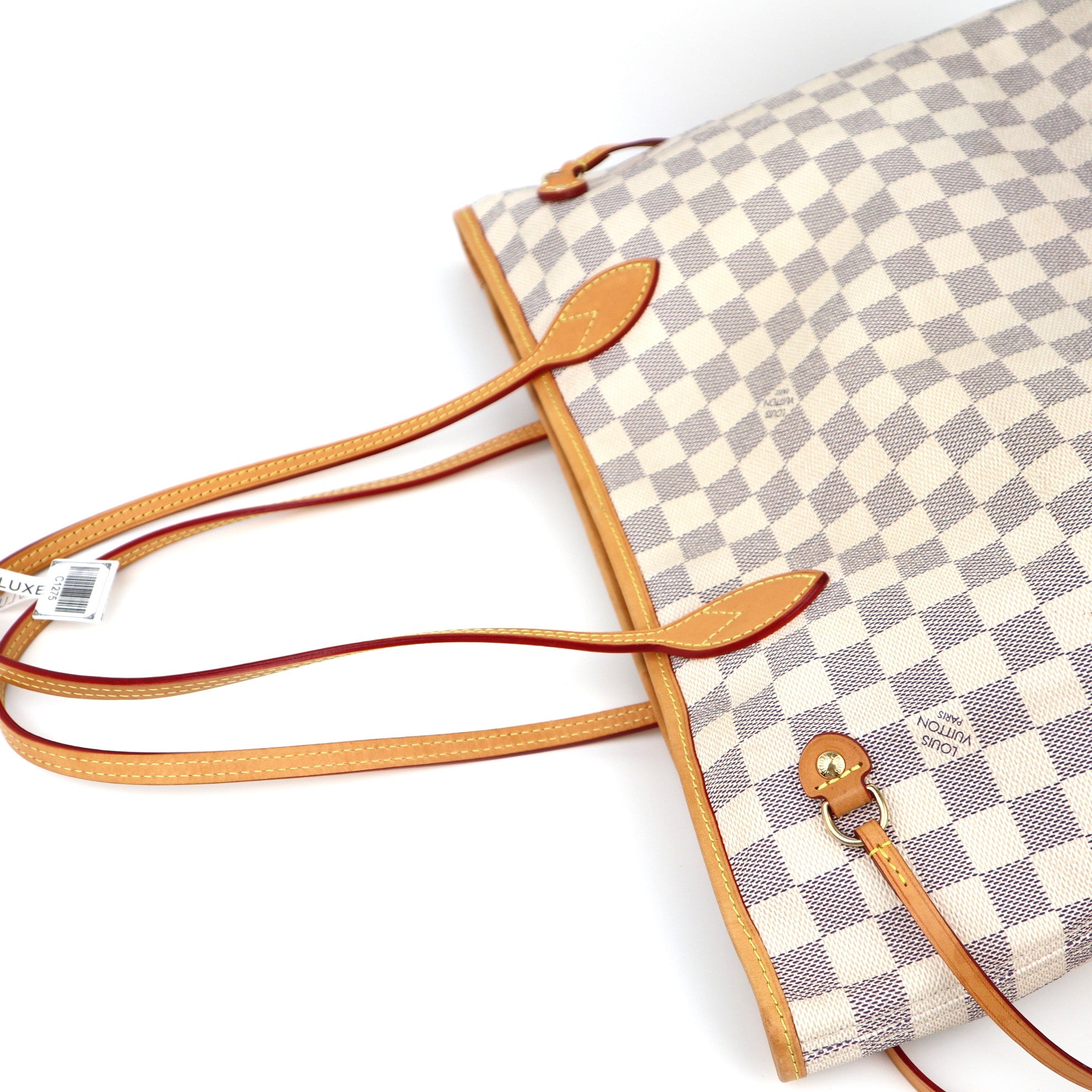 C1275R Louis Vuitton Neverfull Damier Azur Canvas  MM Bag-Pre Owned