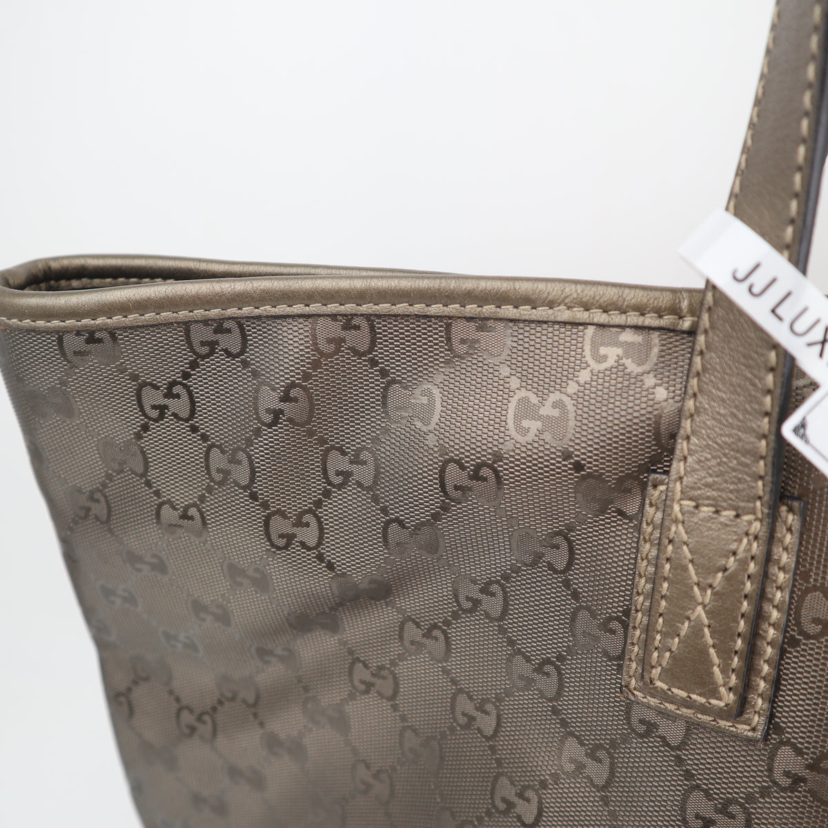 C2793 Gucci Tote Bag GG Imprimé PVC Large Bronze | Pre-Owned Very Good Bronze Coated PVC/GG, GG Imprimé