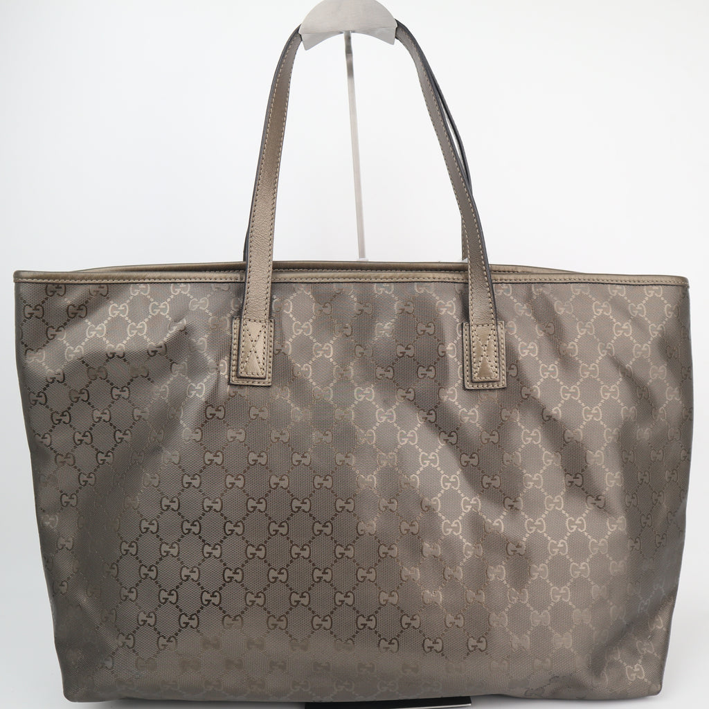 C2793 Gucci Tote Bag GG Imprimé PVC Large Bronze | Pre-Owned Very Good Bronze Coated PVC/GG, GG Imprimé