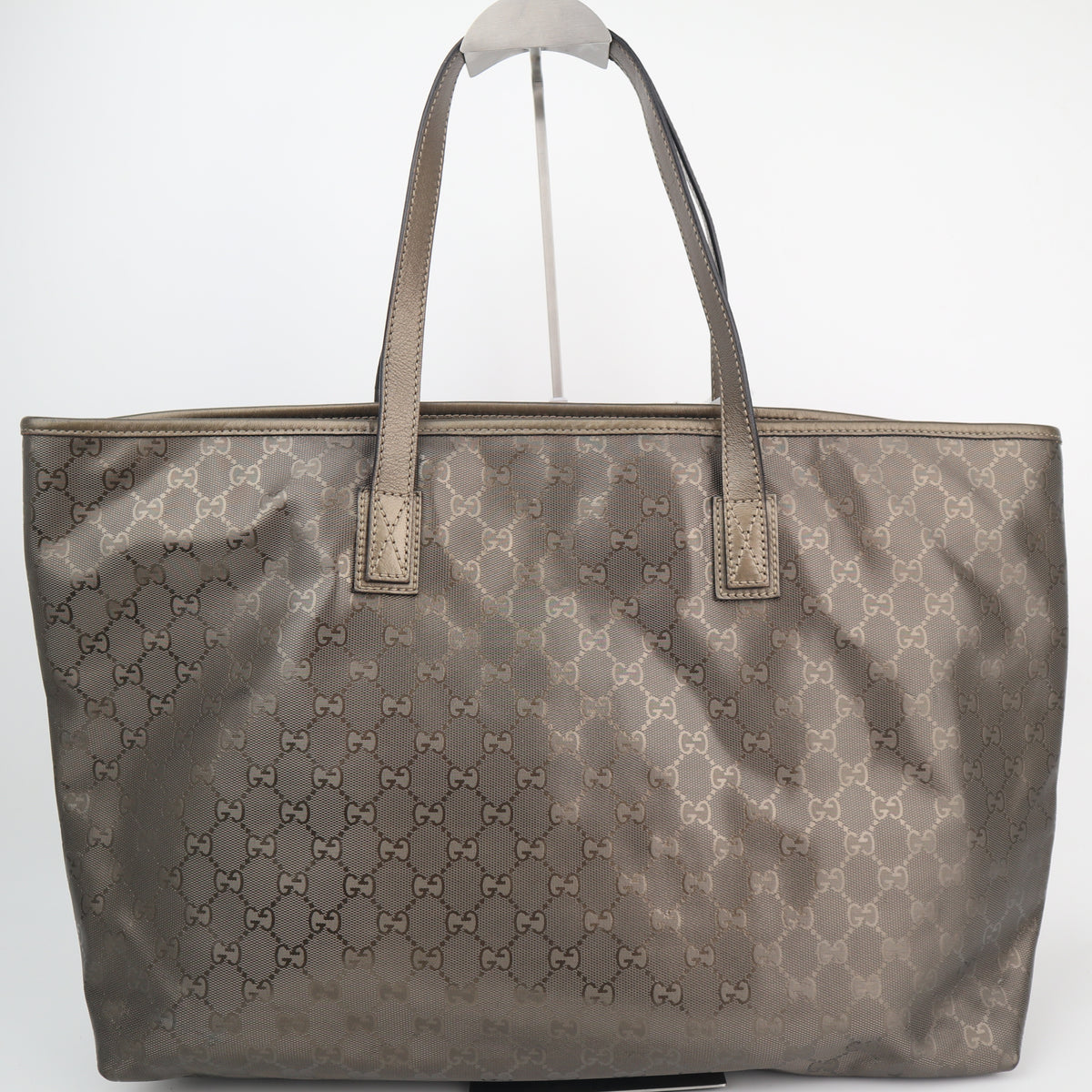 C2793 Gucci Tote Bag GG Imprimé PVC Large Bronze | Pre-Owned Very Good Bronze Coated PVC/GG, GG Imprimé