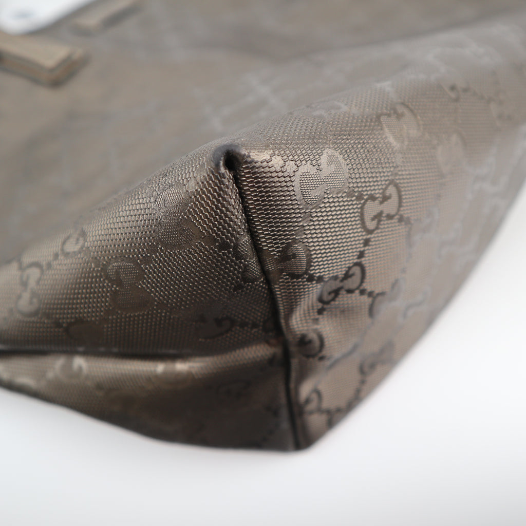 C2793 Gucci Tote Bag GG Imprimé PVC Large Bronze | Pre-Owned Very Good Bronze Coated PVC/GG, GG Imprimé