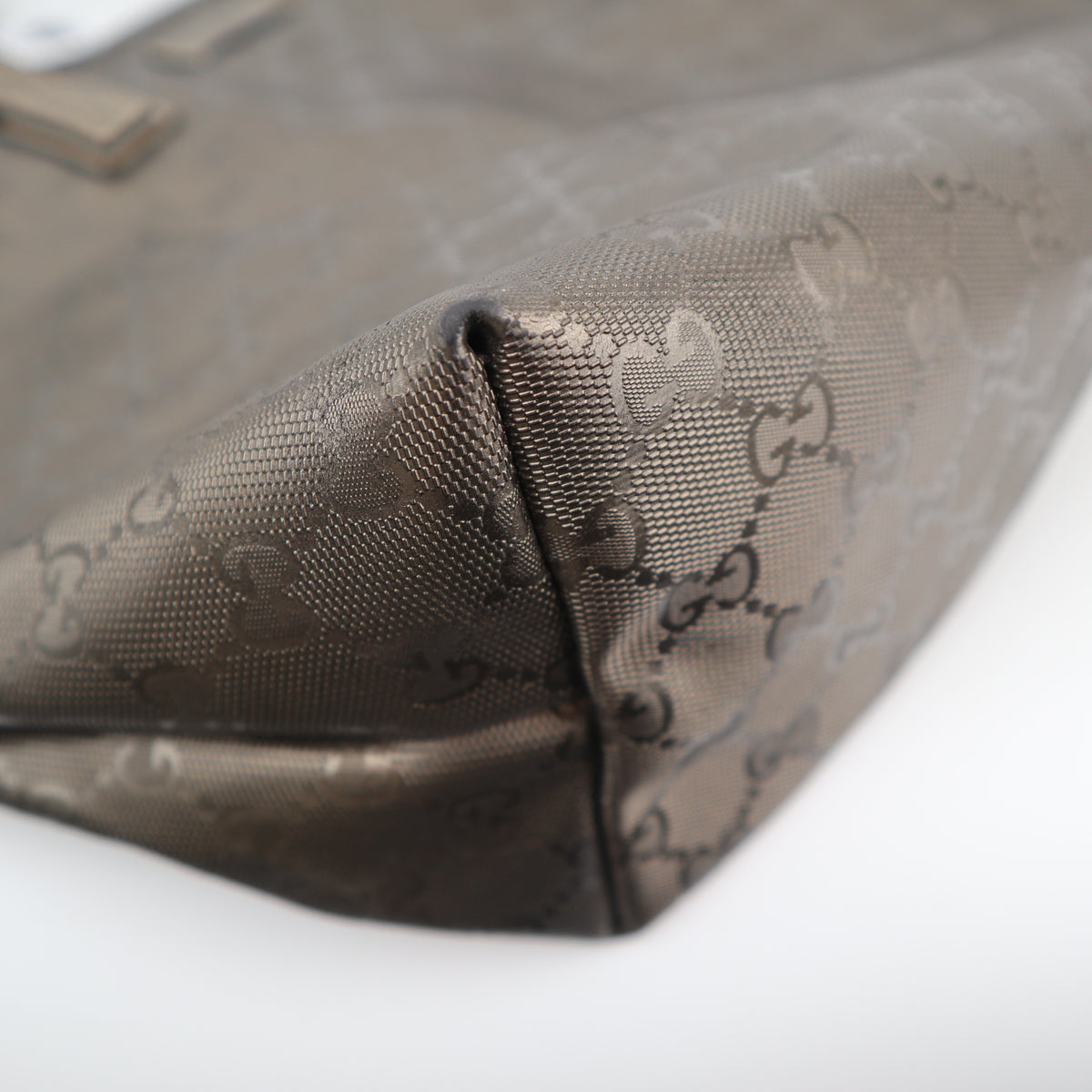 C2793 Gucci Tote Bag GG Imprimé PVC Large Bronze | Pre-Owned Very Good Bronze Coated PVC/GG, GG Imprimé