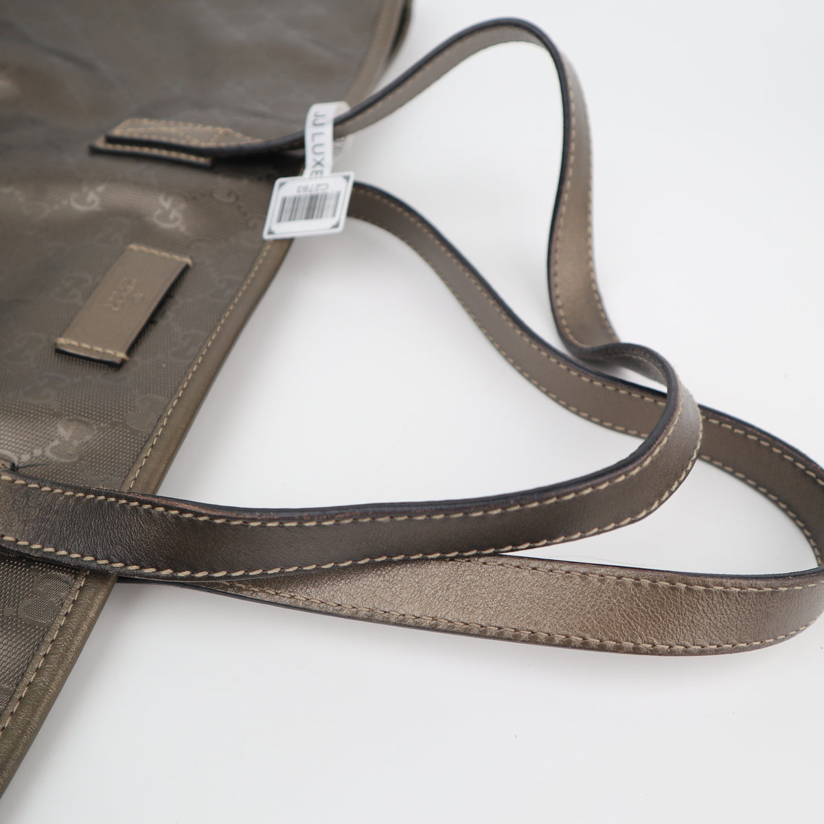 C2793 Gucci Tote Bag GG Imprimé PVC Large Bronze | Pre-Owned Very Good Bronze Coated PVC/GG, GG Imprimé