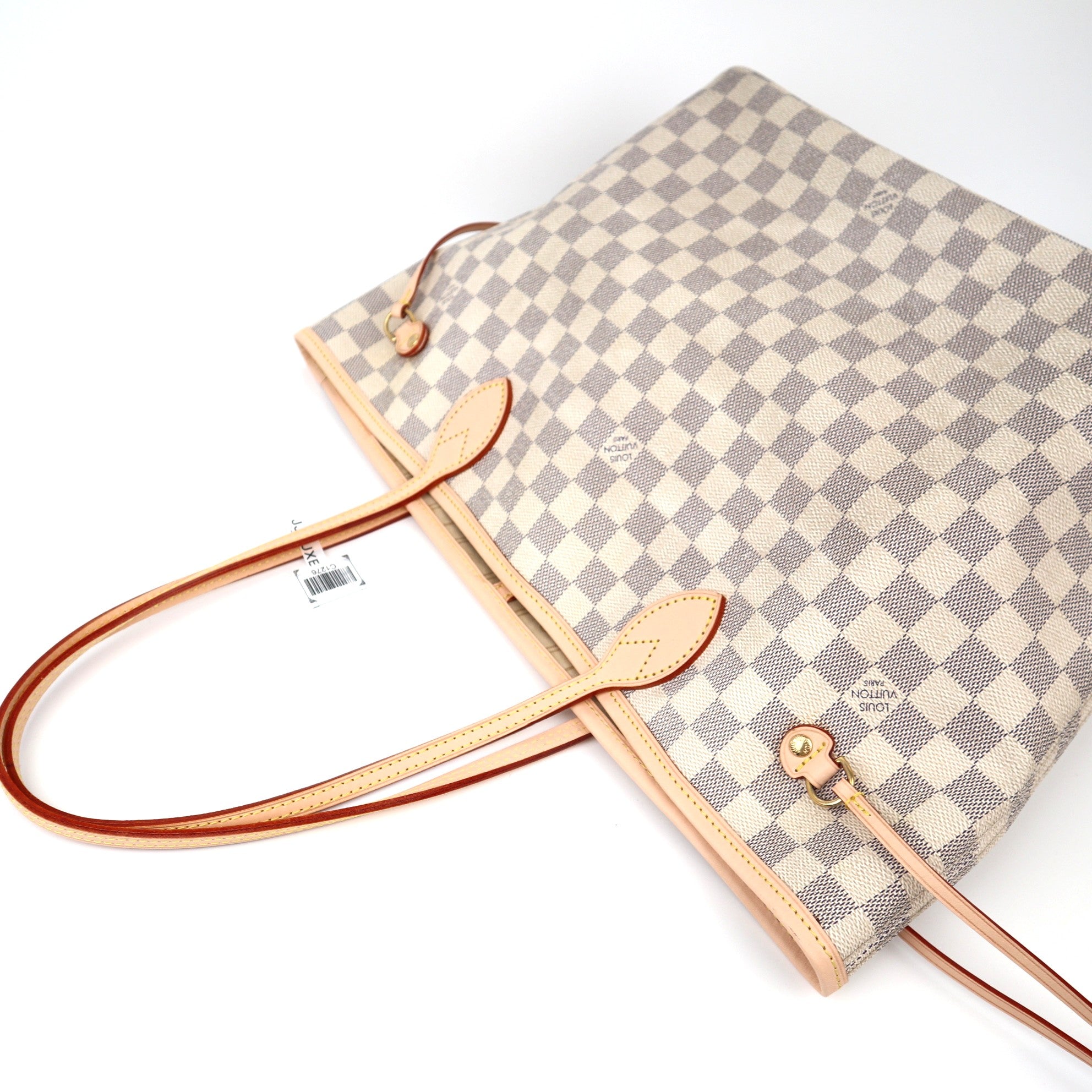 C1276R Louis Vuitton Neverfull Damier Azur Canvas  MM Bag-Pre Owned
