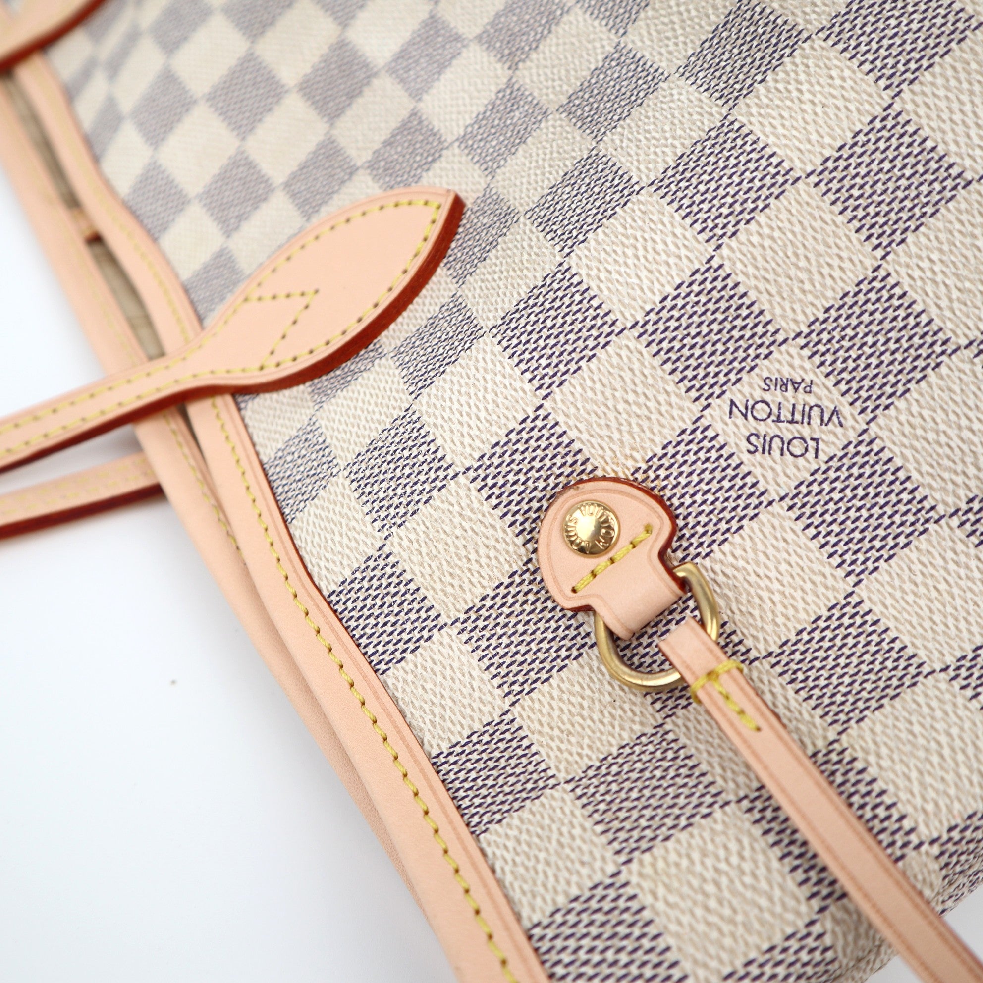 C1276R Louis Vuitton Neverfull Damier Azur Canvas  MM Bag-Pre Owned