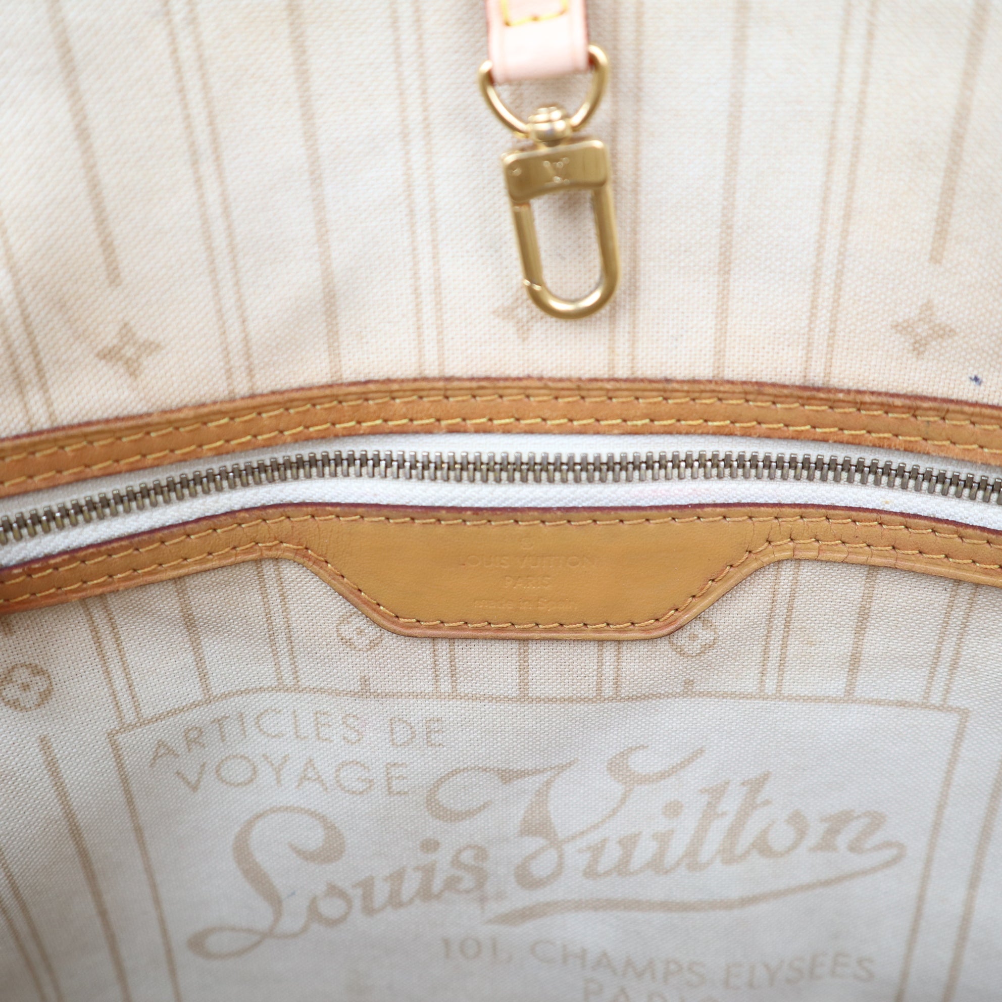 C1276R Louis Vuitton Neverfull Damier Azur Canvas  MM Bag-Pre Owned