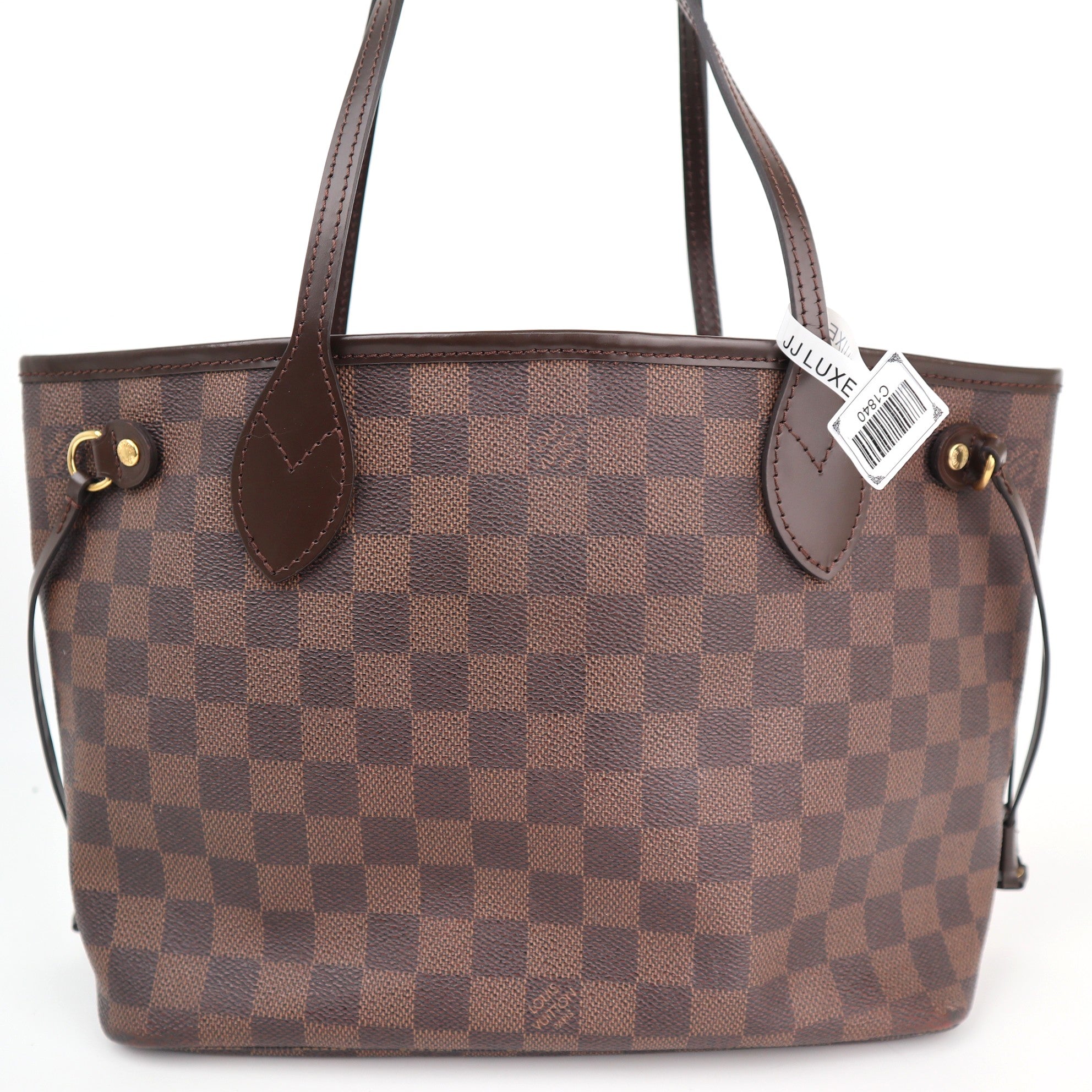 Louis Vuitton Damier Ebene Neverfull PM Shoulder Bag C1840R | Pre-Owned Excellent Brown Damier Ebene Canvas