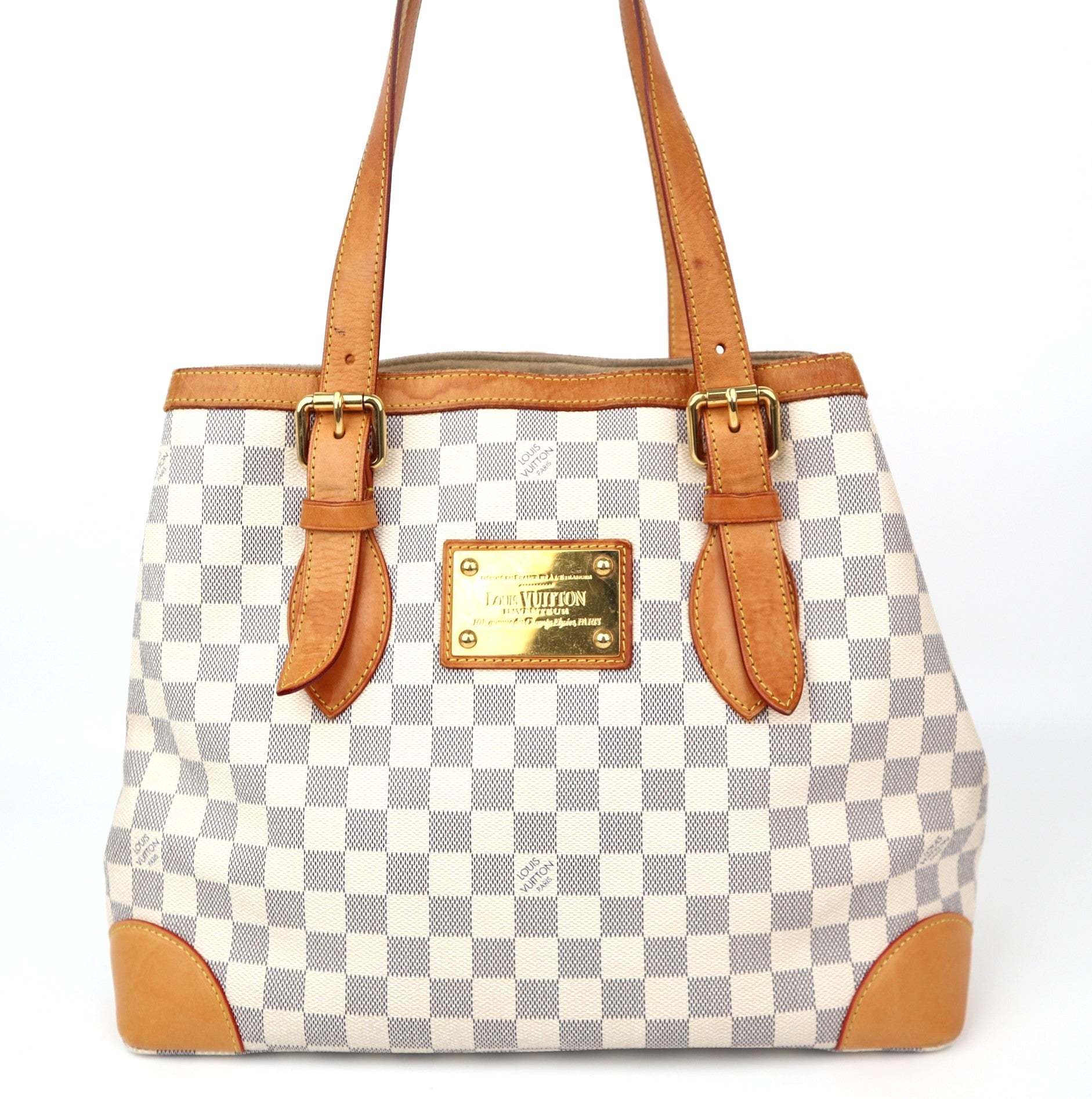 C1277 Louis Vuitton Damier Azur Hampstead MM-Pre Owned