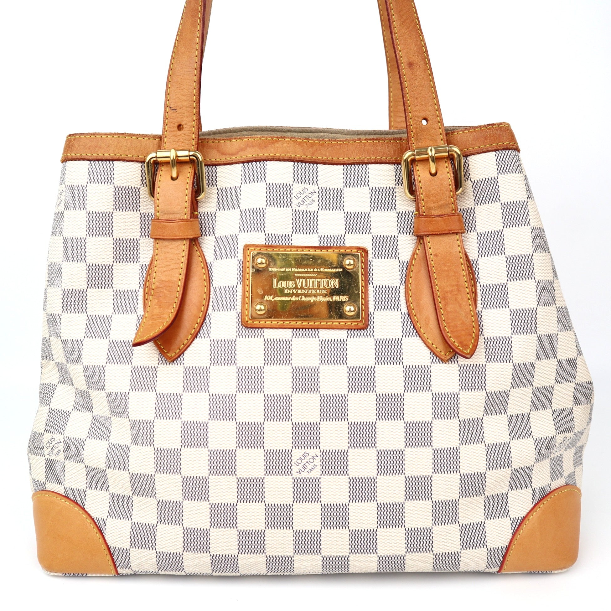 C1277 Louis Vuitton Damier Azur Hampstead MM-Pre Owned