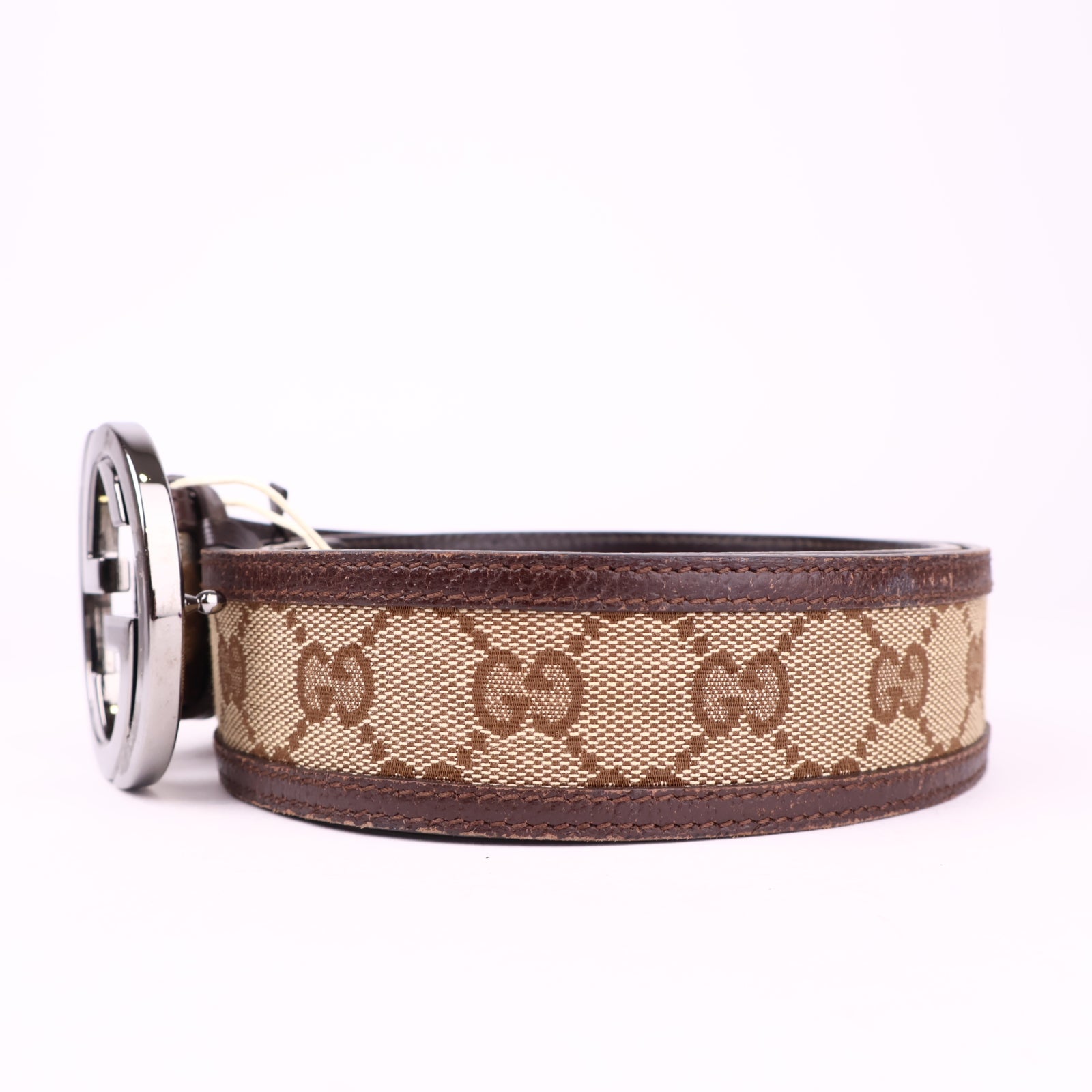 J3525 Gucci GG Canvas Interlocking G 85cm Belt- Pre Owned