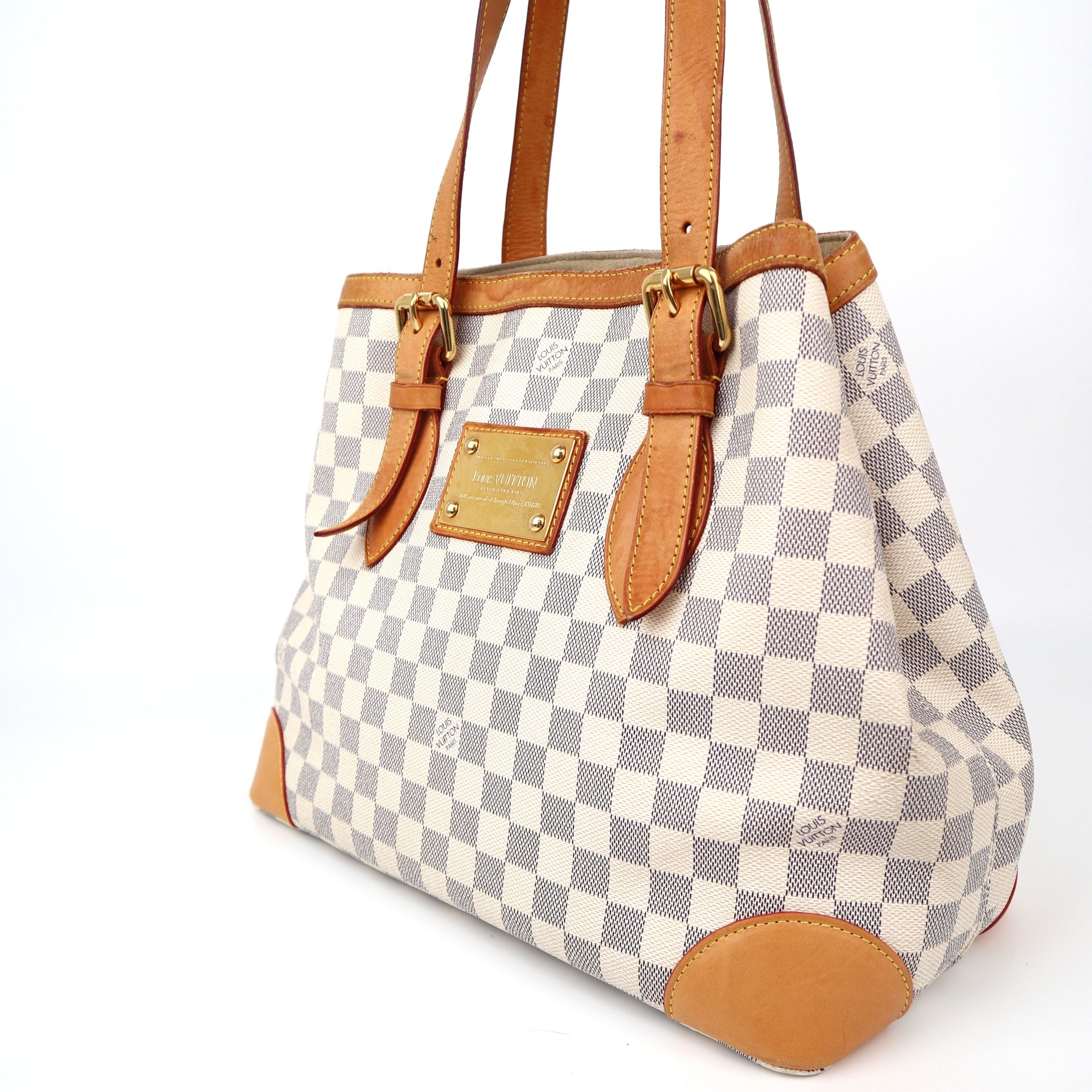 C1277 Louis Vuitton Damier Azur Hampstead MM-Pre Owned