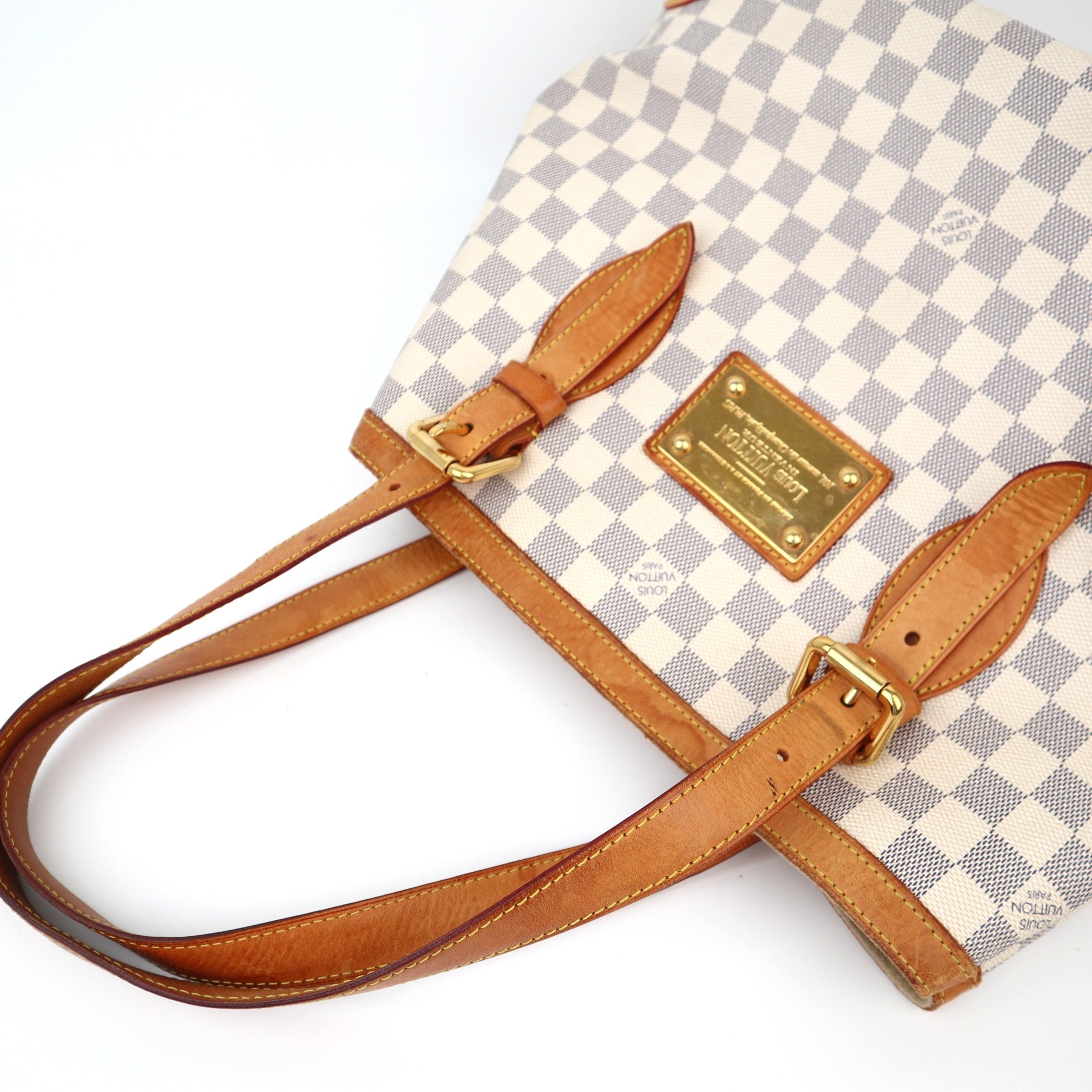 C1277 Louis Vuitton Damier Azur Hampstead MM-Pre Owned