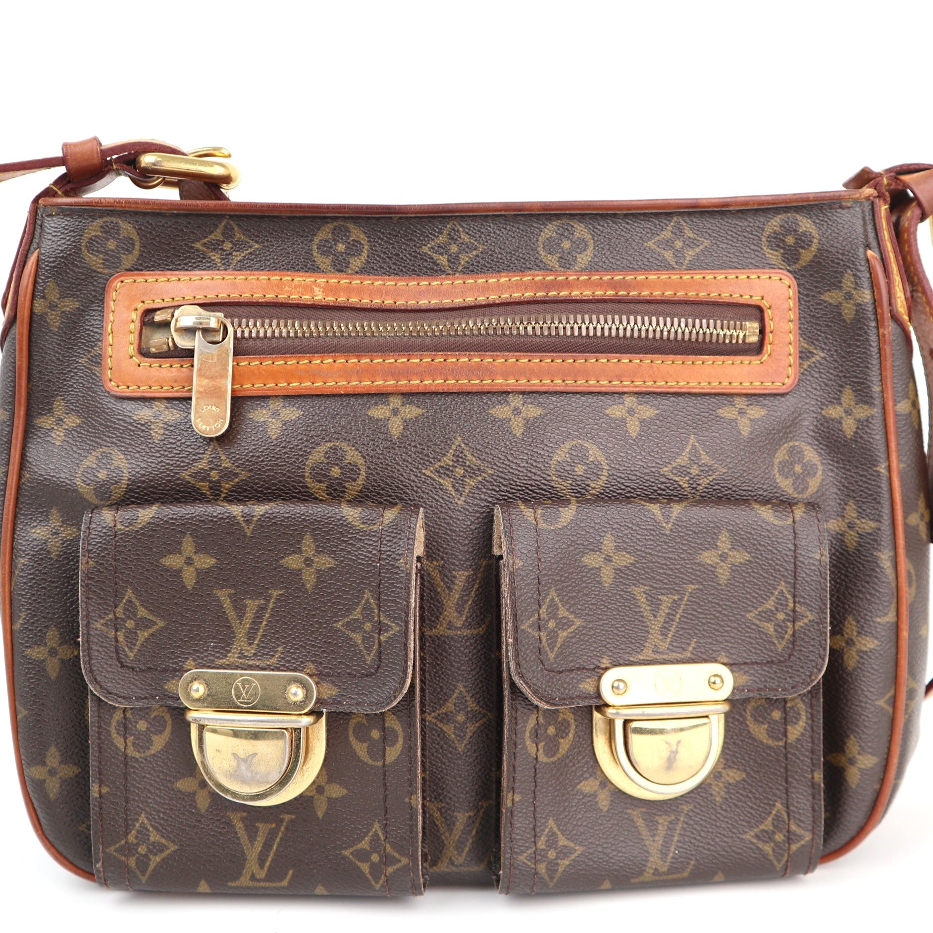 Louis Vuitton Monogram Canvas Hudson GM Shoulder Bag C1845 | Pre-Owned Very Good Brown Monogram Canvas