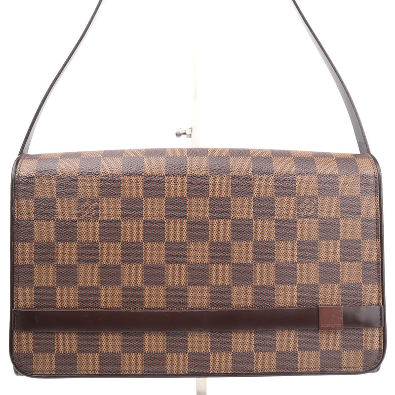 C2798 Louis Vuitton Shoulder Bag Damier Ebene Tribeca Long | Pre-Owned Excellent Brown Canvas/Damier Ebene