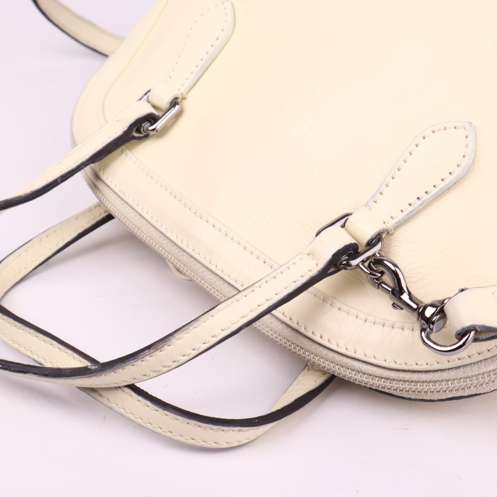 J3547 Gucci Dome Leather Handle Crossbody- Pre Owned