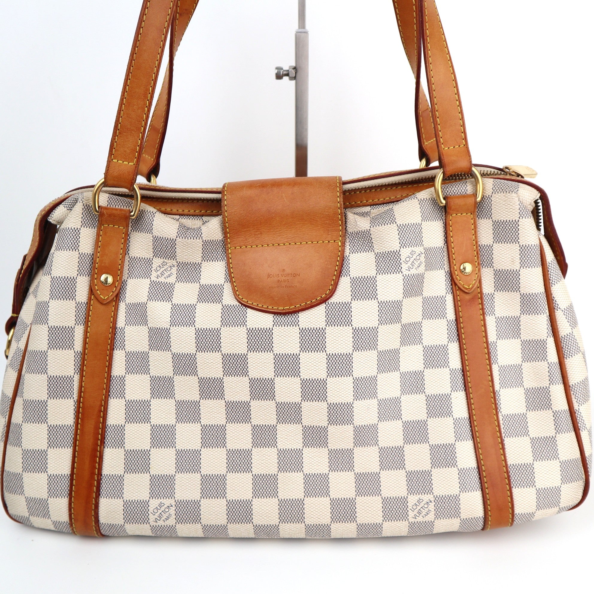Louis Vuitton Damier Azur Stresa PM Shoulder Bag C1846 | Pre-Owned Very Good White / Blue Damier Azur Canvas