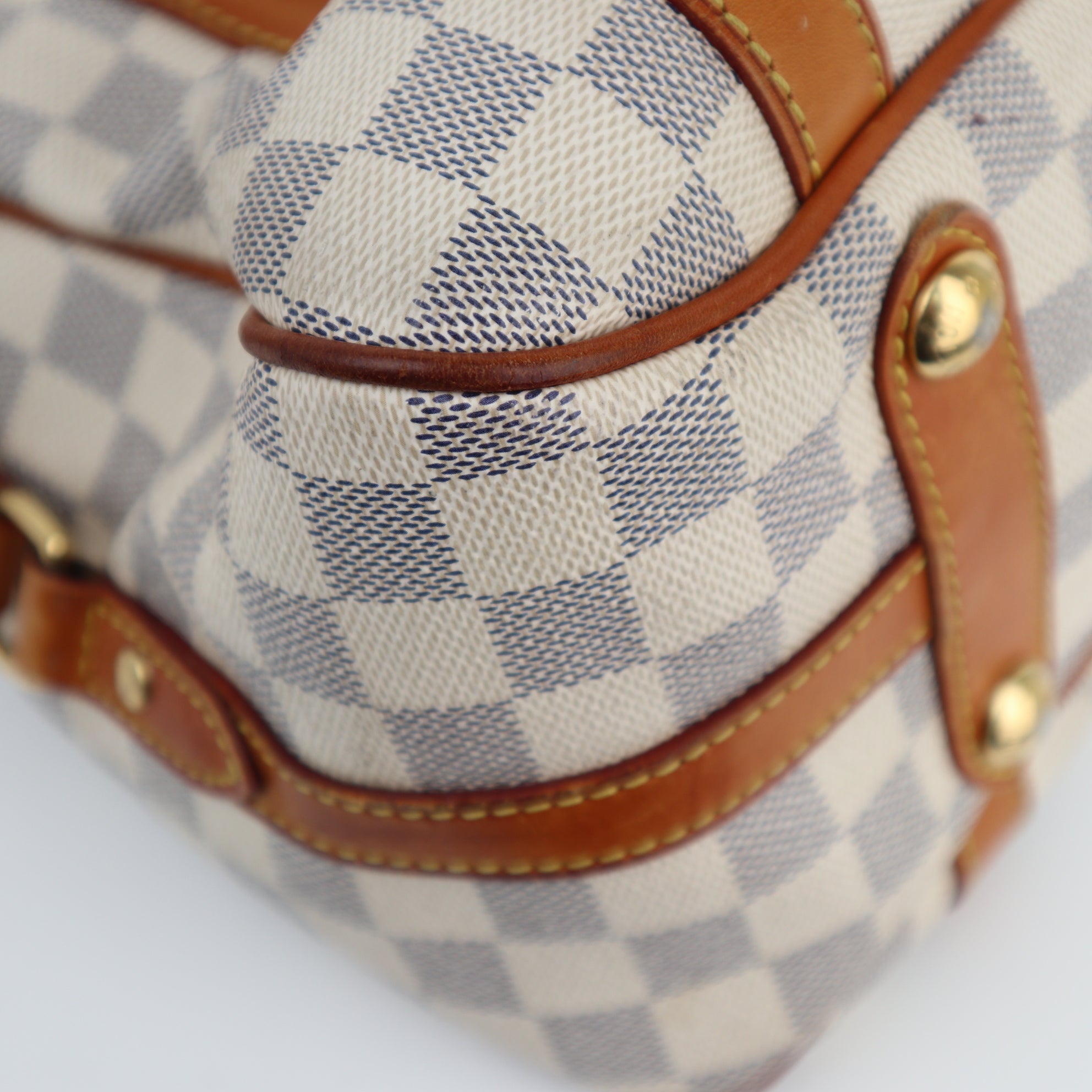 Louis Vuitton Damier Azur Stresa PM Shoulder Bag C1846 | Pre-Owned Very Good White / Blue Damier Azur Canvas