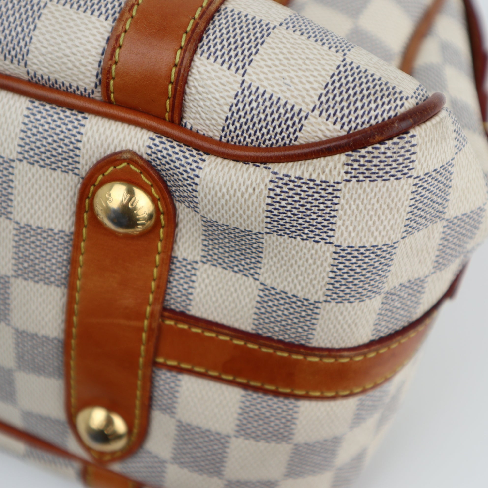 Louis Vuitton Damier Azur Stresa PM Shoulder Bag C1846 | Pre-Owned Very Good White / Blue Damier Azur Canvas