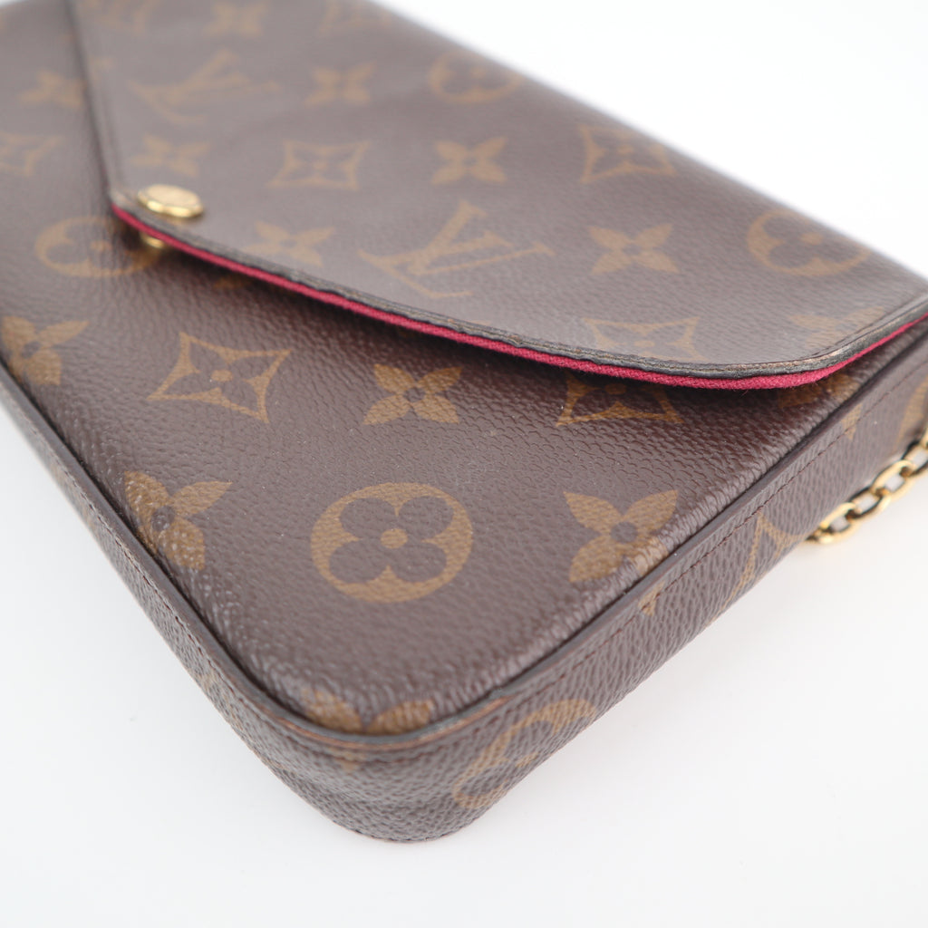 C2799 Louis Vuitton Crossbody Bag Monogram Félicie Pochette | Pre-Owned Very Good Brown Canvas/Monogram