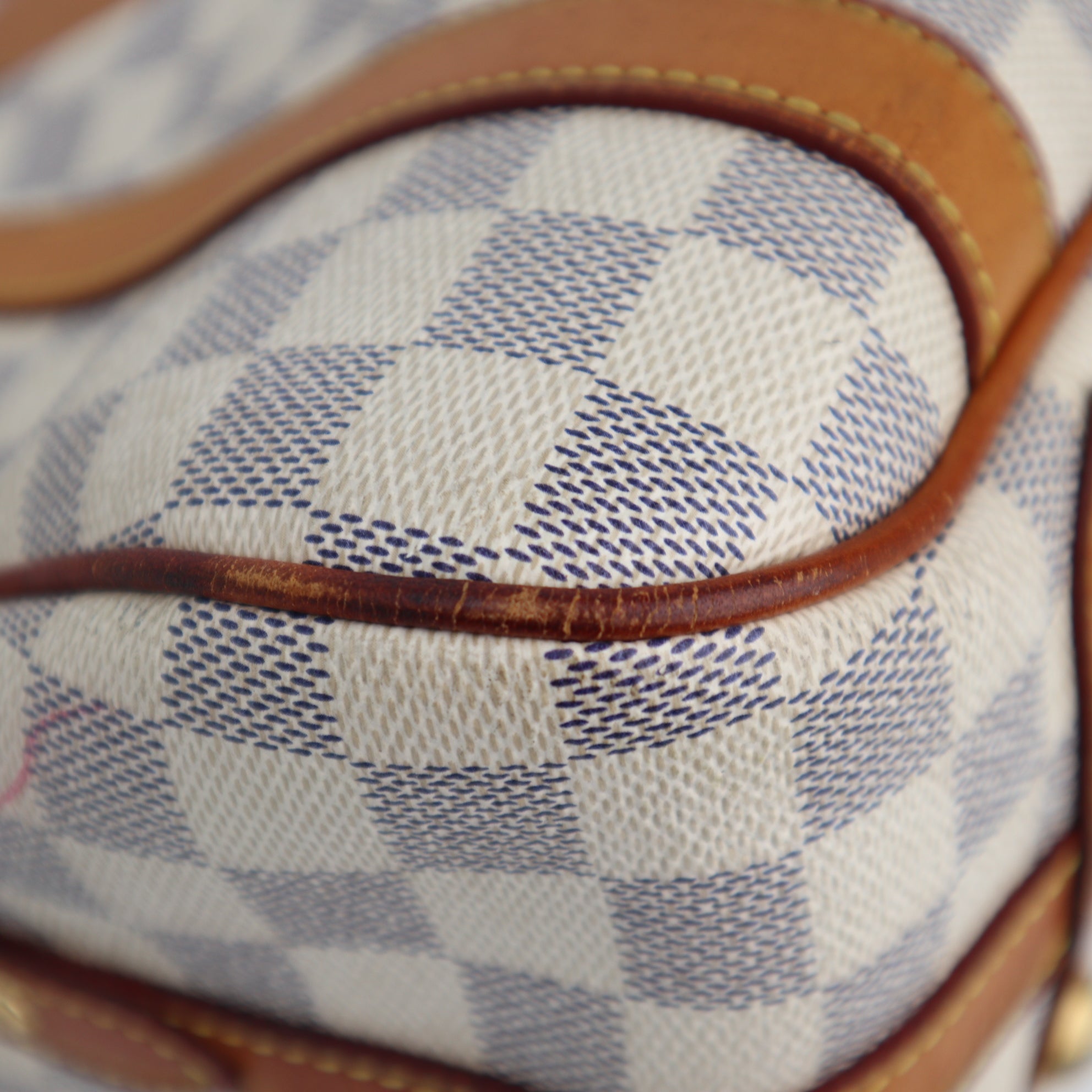 Louis Vuitton Damier Azur Stresa PM Shoulder Bag C1847 | Pre-Owned Very Good White / Blue Damier Azur Canvas