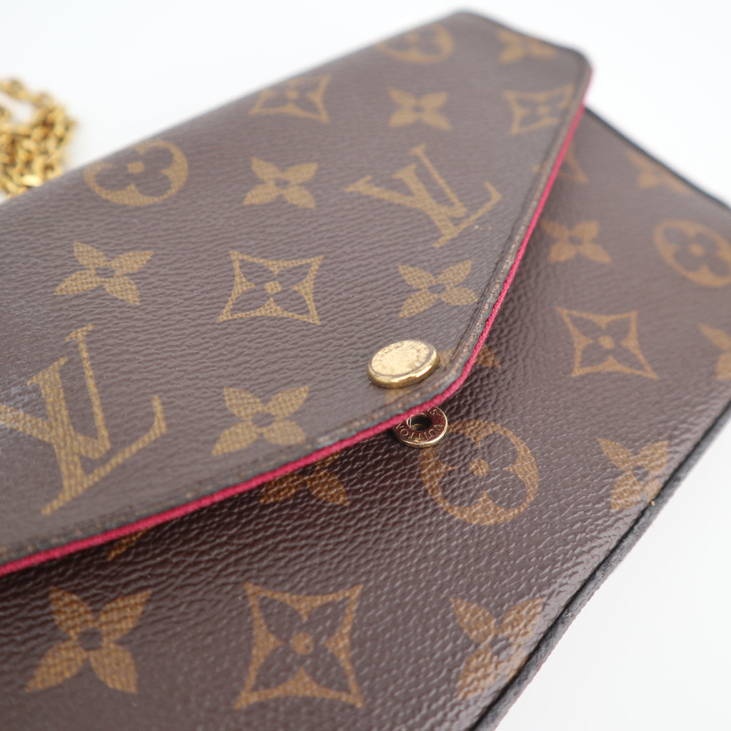 C2800 Louis Vuitton Crossbody Bag Monogram Félicie Pochette | Pre-Owned Very Good Brown Canvas/Monogram