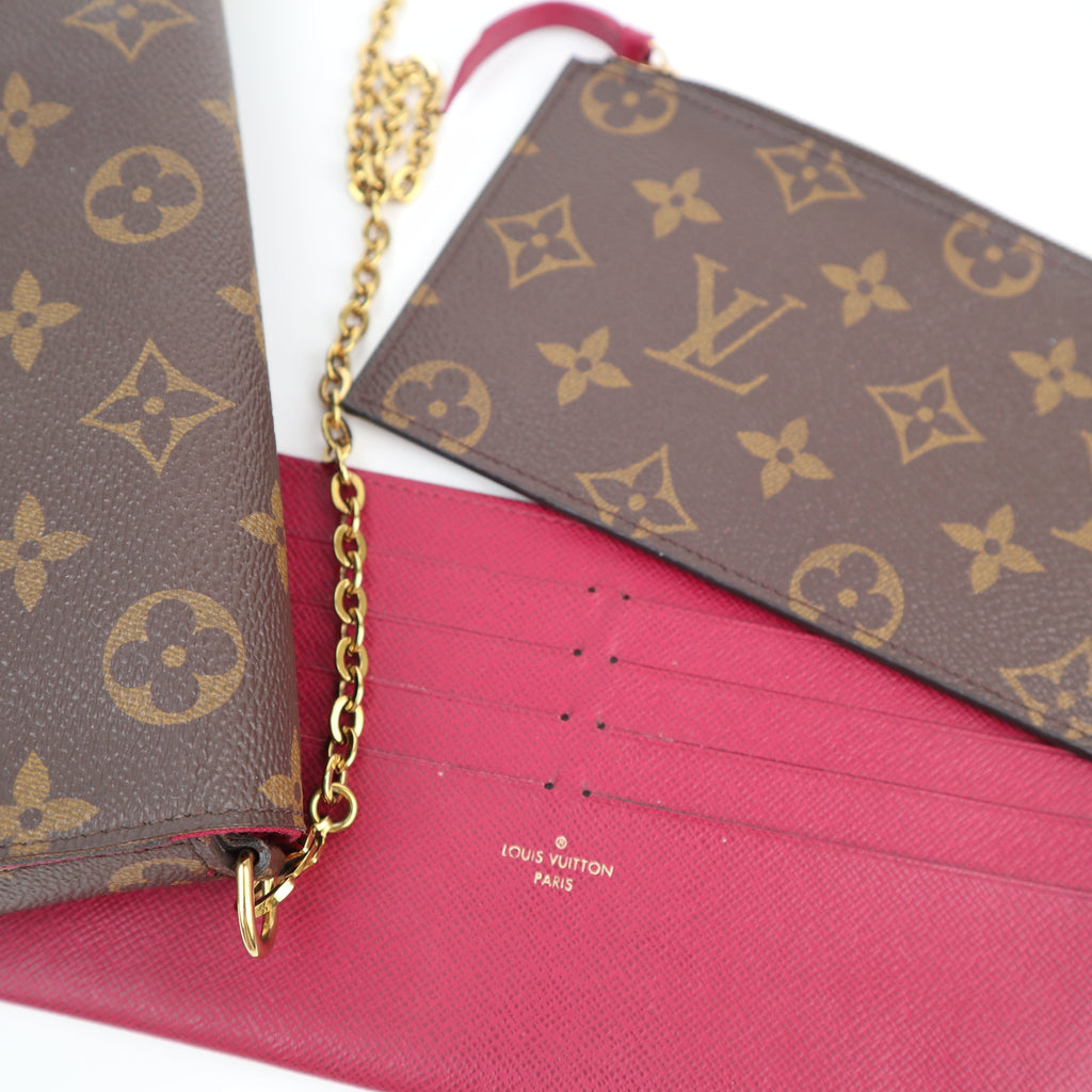 C2800 Louis Vuitton Crossbody Bag Monogram Félicie Pochette | Pre-Owned Very Good Brown Canvas/Monogram