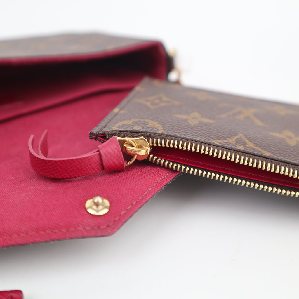 C2800 Louis Vuitton Crossbody Bag Monogram Félicie Pochette | Pre-Owned Very Good Brown Canvas/Monogram
