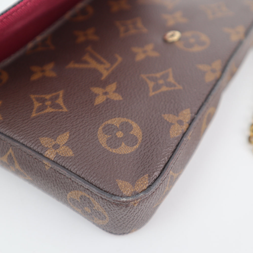 C2800 Louis Vuitton Crossbody Bag Monogram Félicie Pochette | Pre-Owned Very Good Brown Canvas/Monogram