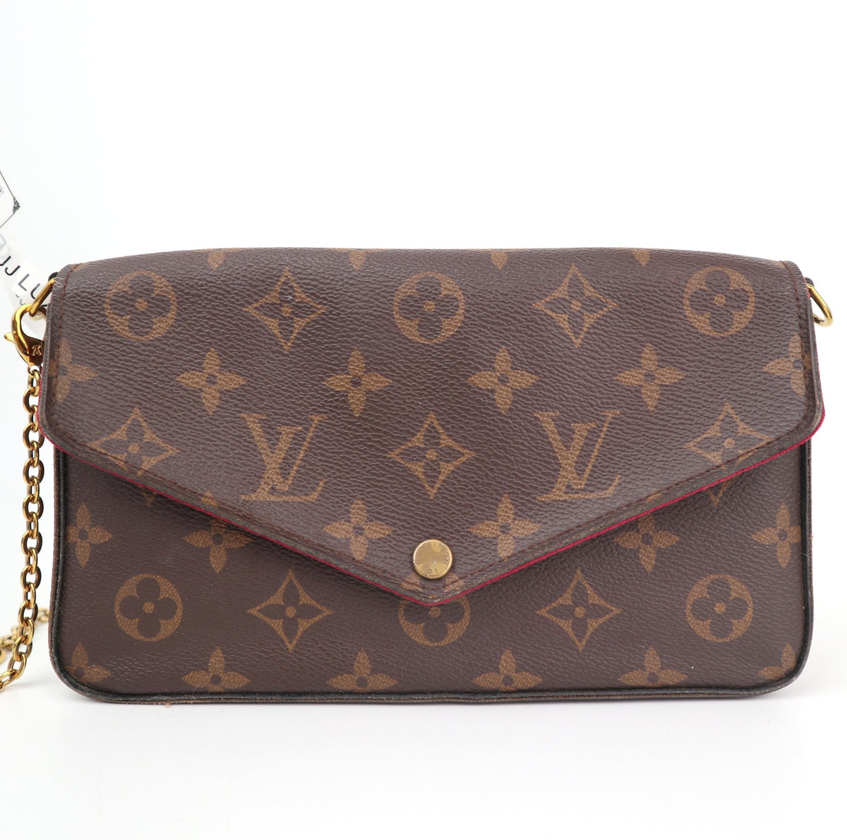 C2801 Louis Vuitton Crossbody Bag Monogram Félicie Pochette | Pre-Owned Very Good Brown Monogram Canvas