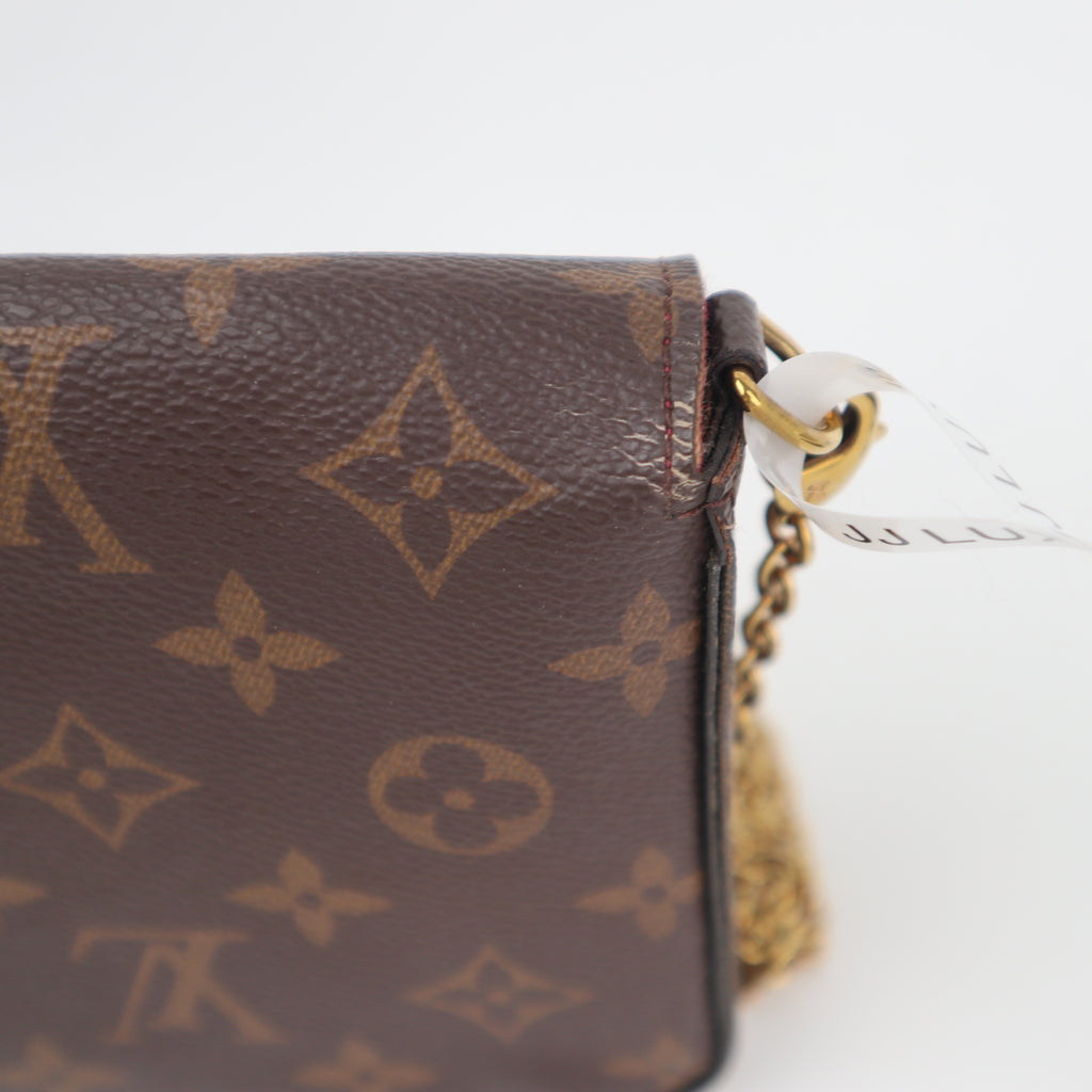 C2801 Louis Vuitton Crossbody Bag Monogram Félicie Pochette | Pre-Owned Very Good Brown Monogram Canvas