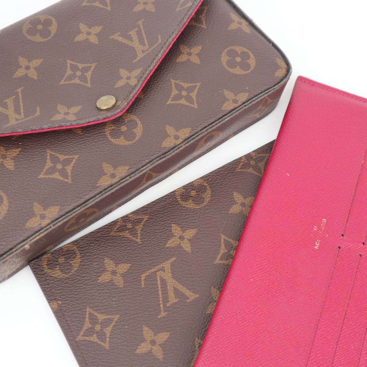 C2801 Louis Vuitton Crossbody Bag Monogram Félicie Pochette | Pre-Owned Very Good Brown Monogram Canvas