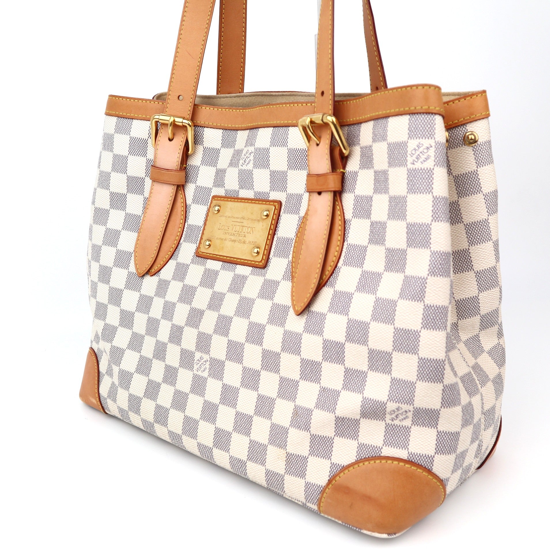 C1283  Louis Vuitton Damier Azur Hampstead MM-Pre Owned