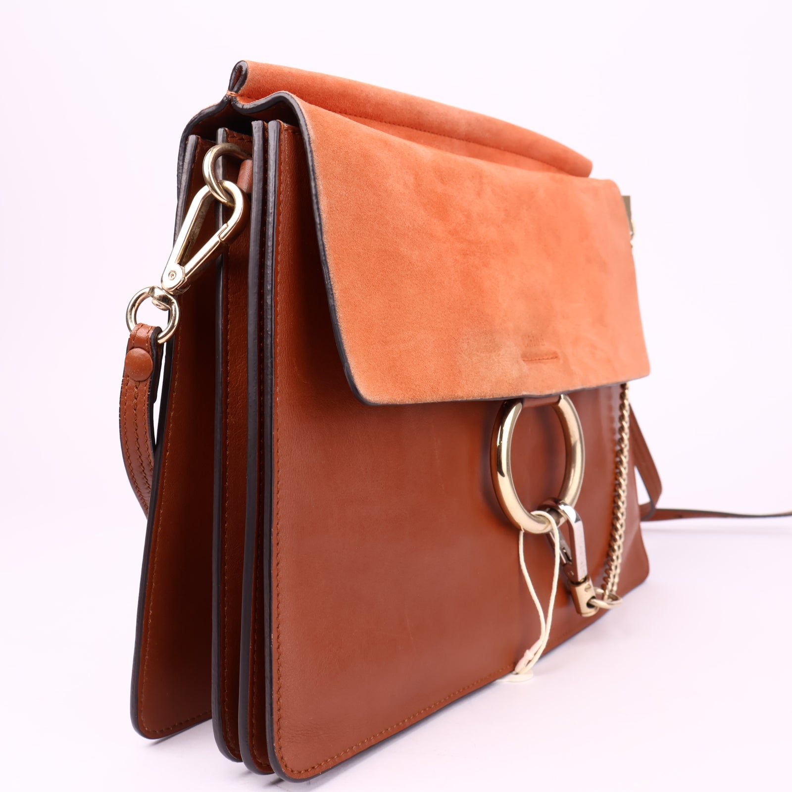 J3557 Chloé Faye Leather Medium Shoulder Bag- Pre Owned