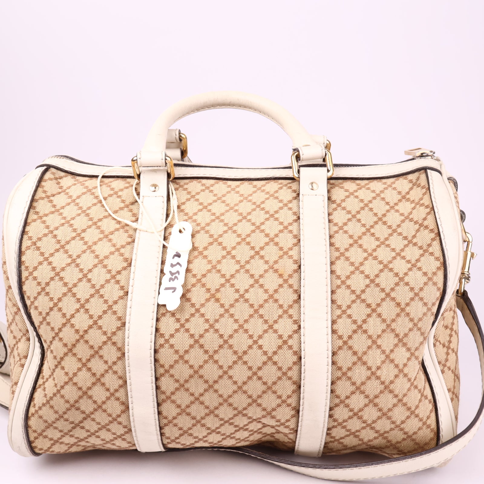 J3552 Gucci Small Diamante Canvas Joy Boston Bag- Pre Owned