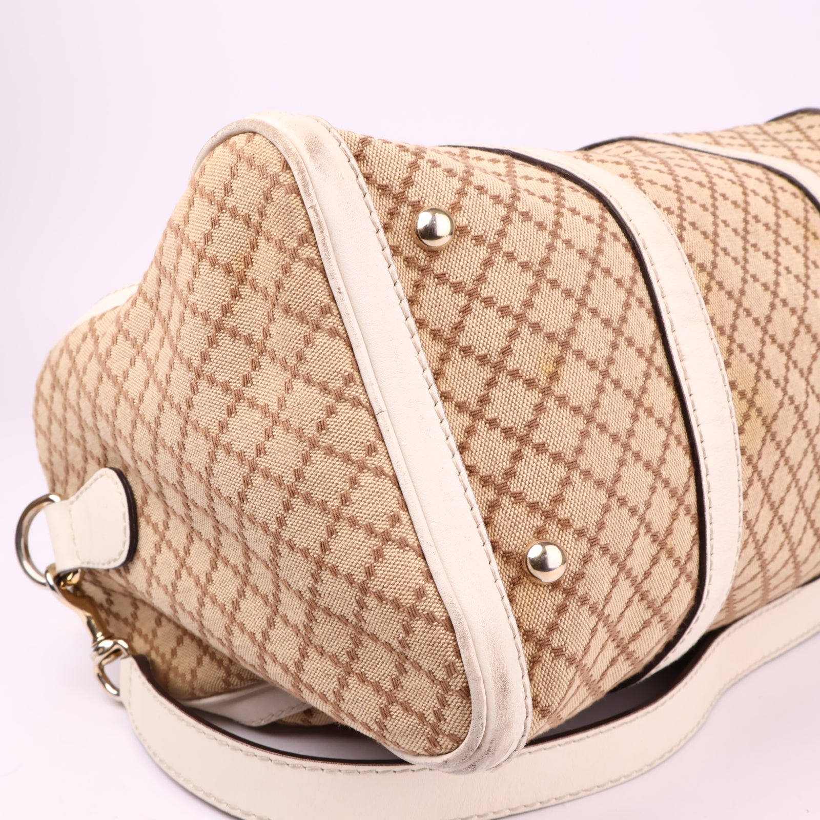 J3552 Gucci Small Diamante Canvas Joy Boston Bag- Pre Owned