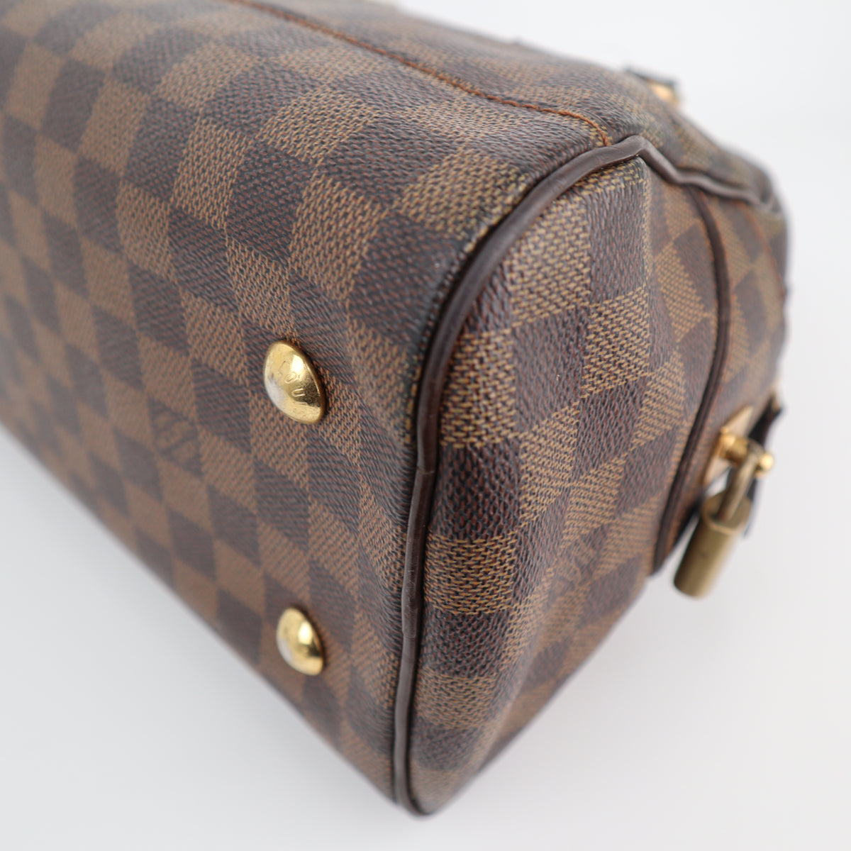 Louis Vuitton Damier Ebene Duomo Shoulder Bag C1852# | Pre-Owned Good Brown Damier Ebene Canvas