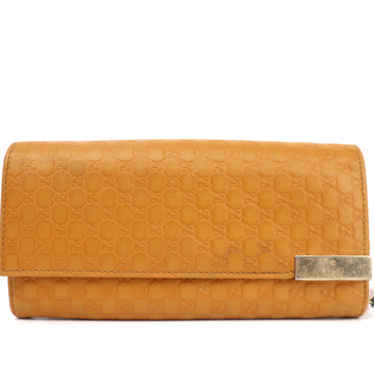 C2812 Gucci Wallet Microguccissima Long Wallet Yellow | Pre-Owned Very Good Yellow Guccissima Leather