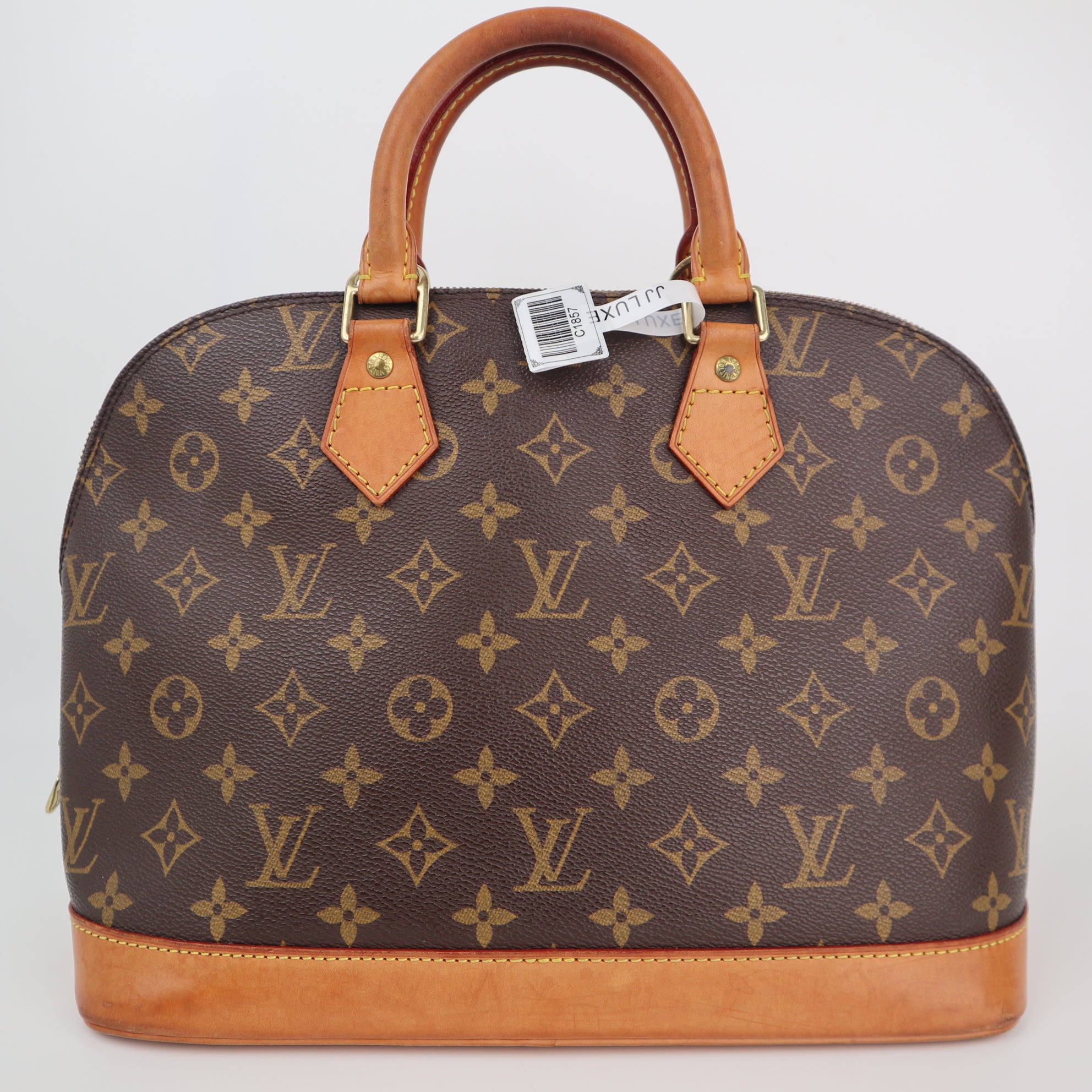 Louis Vuitton Monogram Canvas Alma PM Top Handle Bag C1857 | Pre-Owned Very Good Brown Monogram Coated canvas, leather trim
