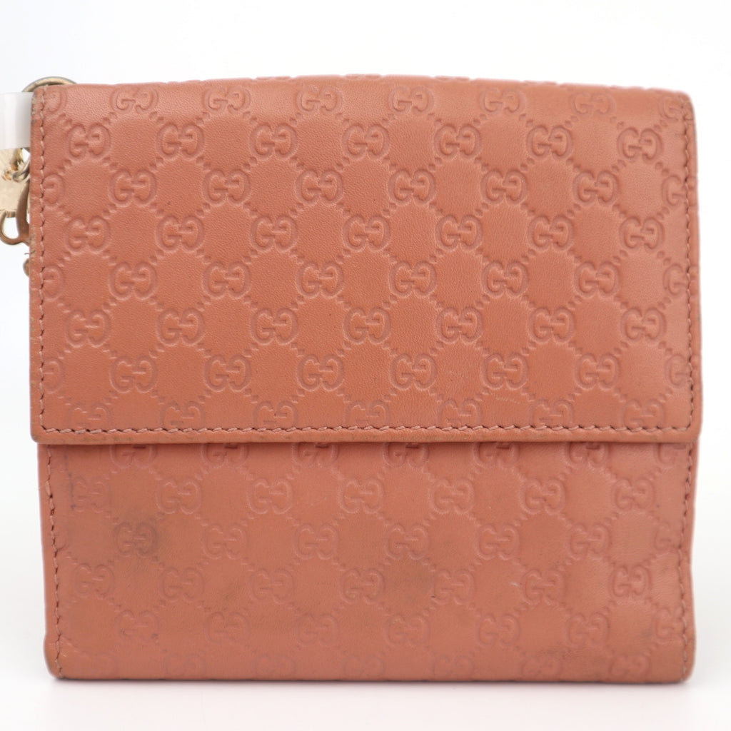 C2813# Gucci Wallet Microguccissima Wallet Pink | Pre-Owned Very Good Pink Guccissima Leather