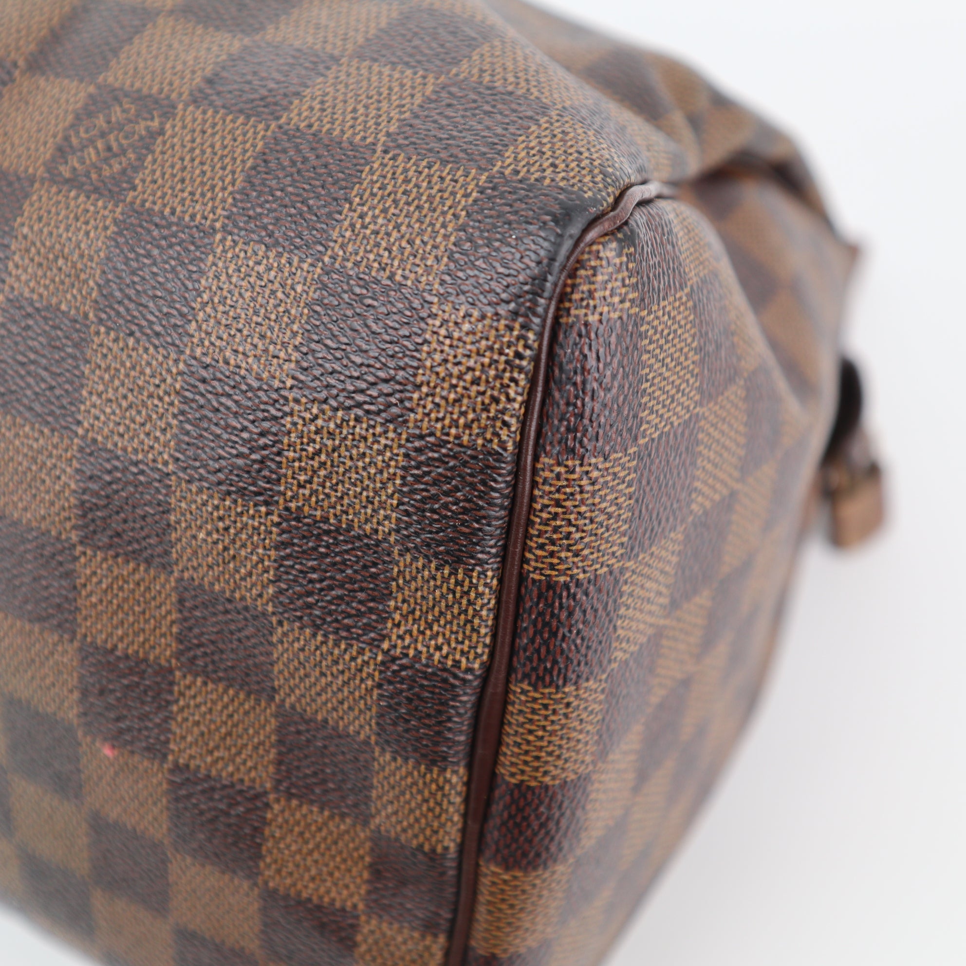 Louis Vuitton Damier Ebene Speedy 30 Top Handle Bag C1859 | Pre-Owned Very Good Brown Damier Ebene Coated canvas, leather trim