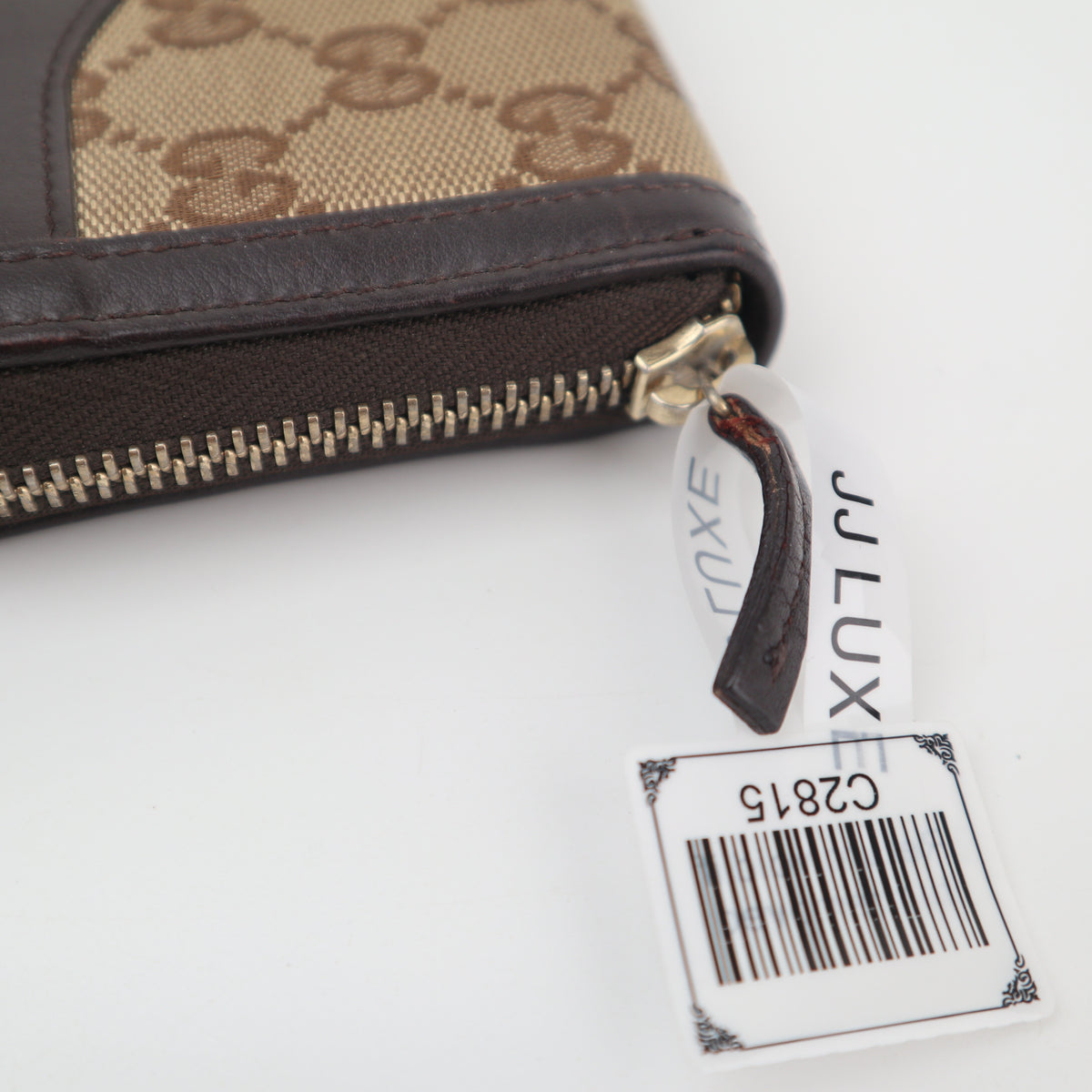 C2815 Gucci Wallet GG Canvas Sukey Zip Around Wallet | Pre-Owned Very Good Brown GG Canvas Canvas