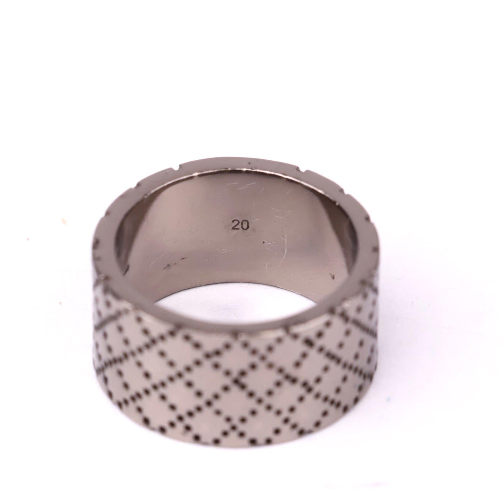 J3543 Gucci Diamante Ring Notation Size 20- Pre Owned